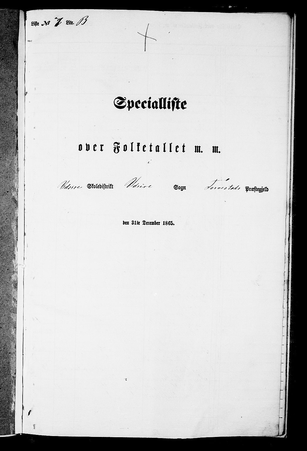 RA, Folketelling 1865 for 1152L Torvastad prestegjeld, Torvastad sokn, Skåre sokn og Utsira sokn, 1865, s. 149