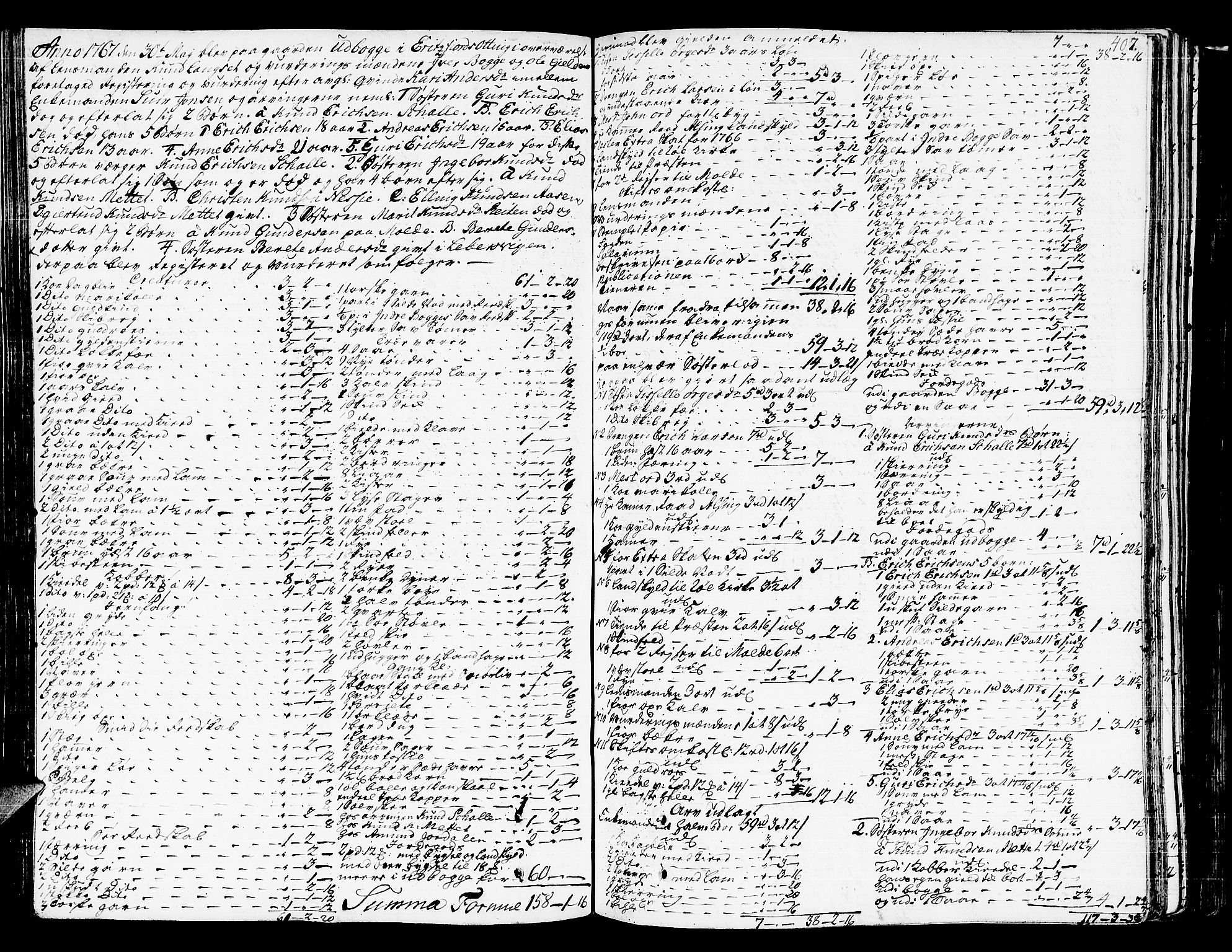 Romsdal sorenskriveri, AV/SAT-A-4149/1/3/3A/L0009: Skifteprotokoll, 1761-1773, s. 406b-407a