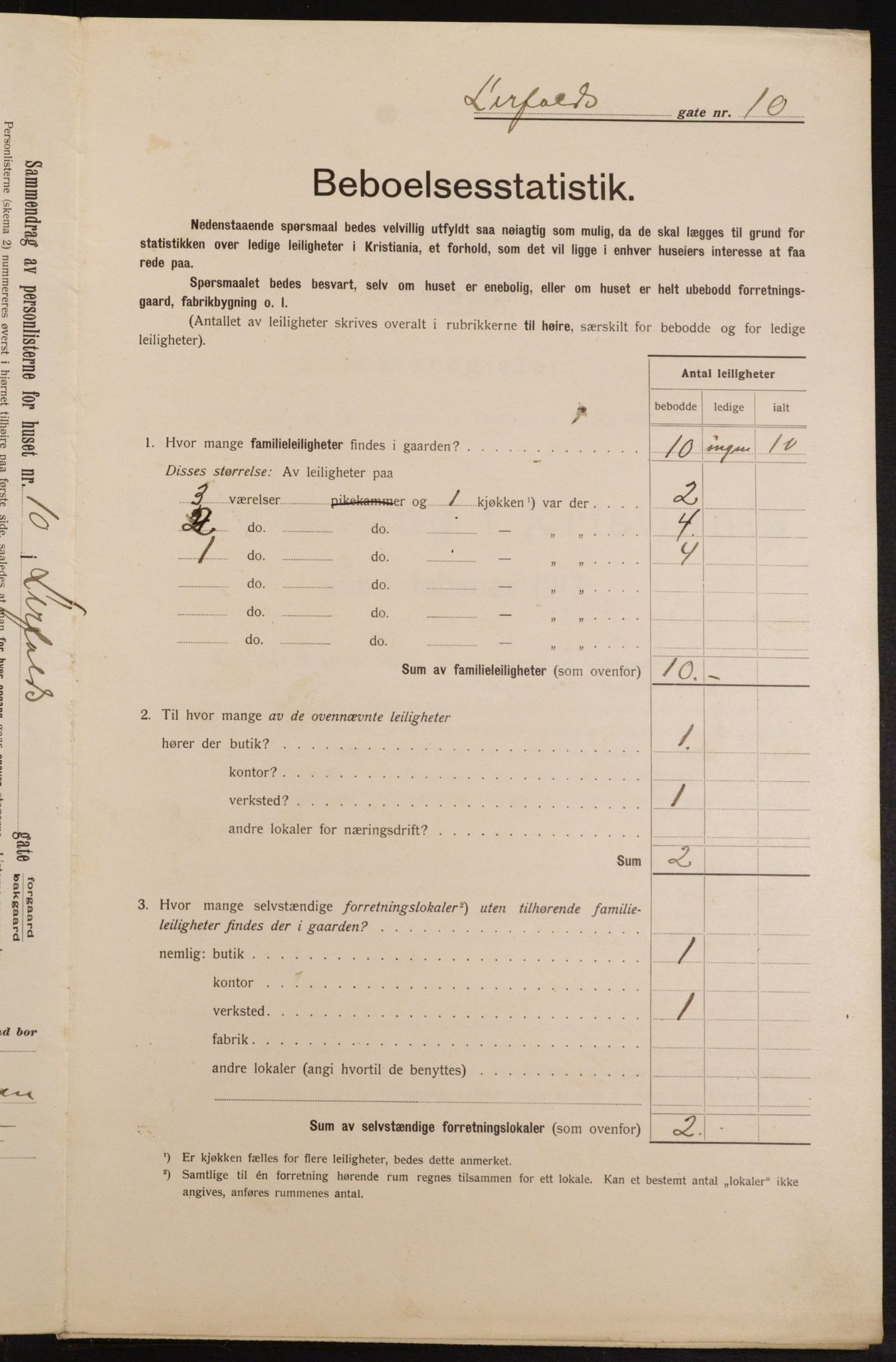 OBA, Kommunal folketelling 1.2.1913 for Kristiania, 1913, s. 57004