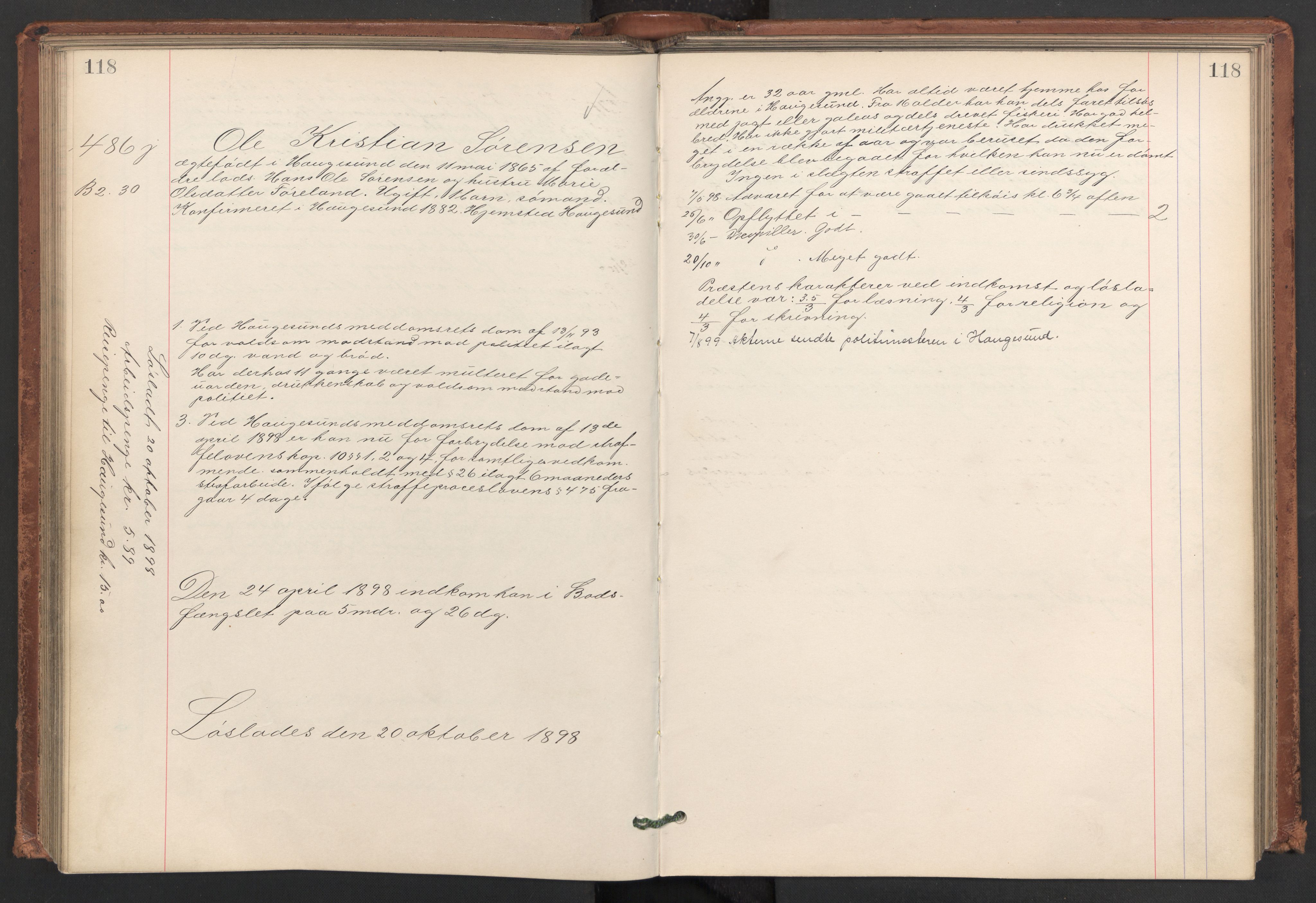 Botsfengslet, AV/RA-S-1539/D/Db/Dbb/L0032: 369j - 655j, 1897-1898, s. 118