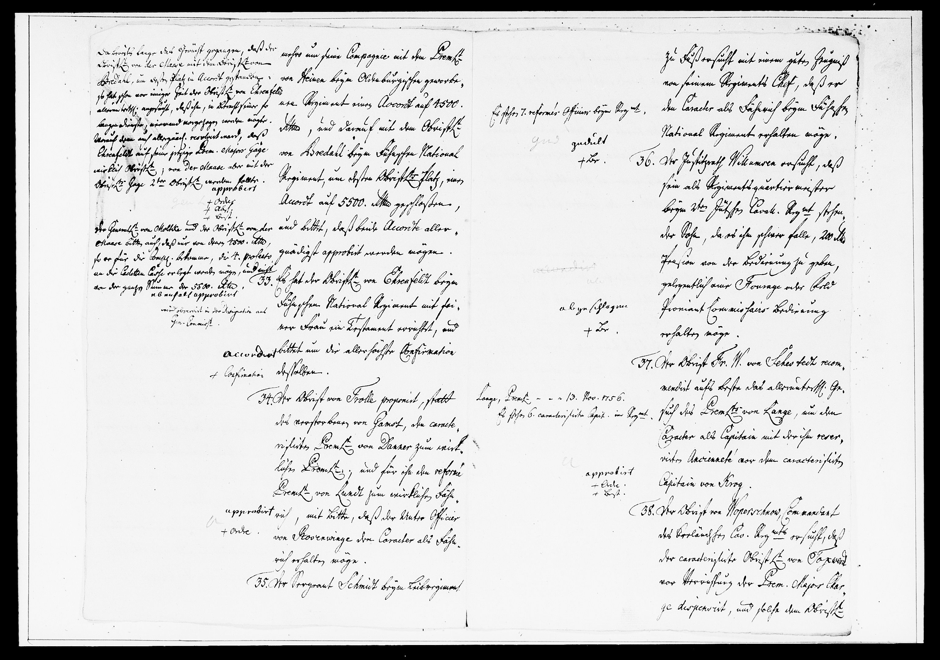 Krigskollegiet, Krigskancelliet, DRA/A-0006/-/1386-1405: Refererede sager, 1762, s. 163