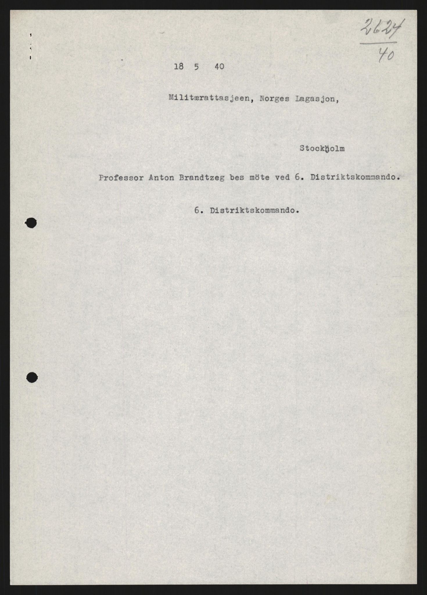 Forsvaret, Forsvarets krigshistoriske avdeling, AV/RA-RAFA-2017/Y/Yb/L0123: II-C-11-600  -  6. Divisjon med avdelinger, 1940, s. 611