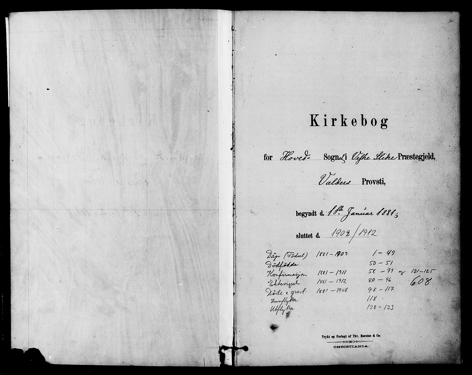 Vestre Slidre prestekontor, SAH/PREST-136/H/Ha/Hab/L0004: Klokkerbok nr. 4, 1881-1912