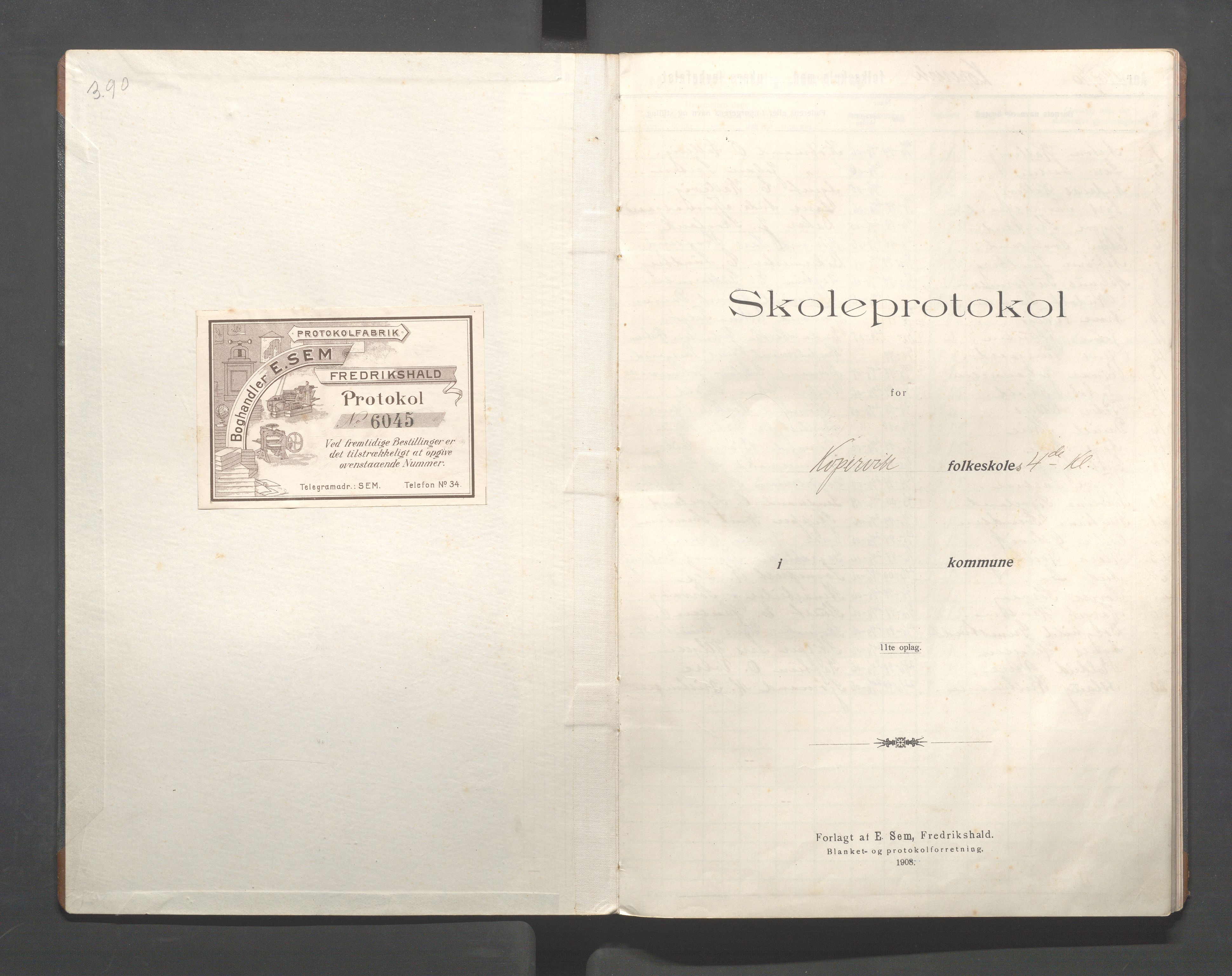 Kopervik Kommune - Kopervik skole, IKAR/K-102472/H/L0016: Skoleprotokoll 4.klasse, 1909-1915, s. 2