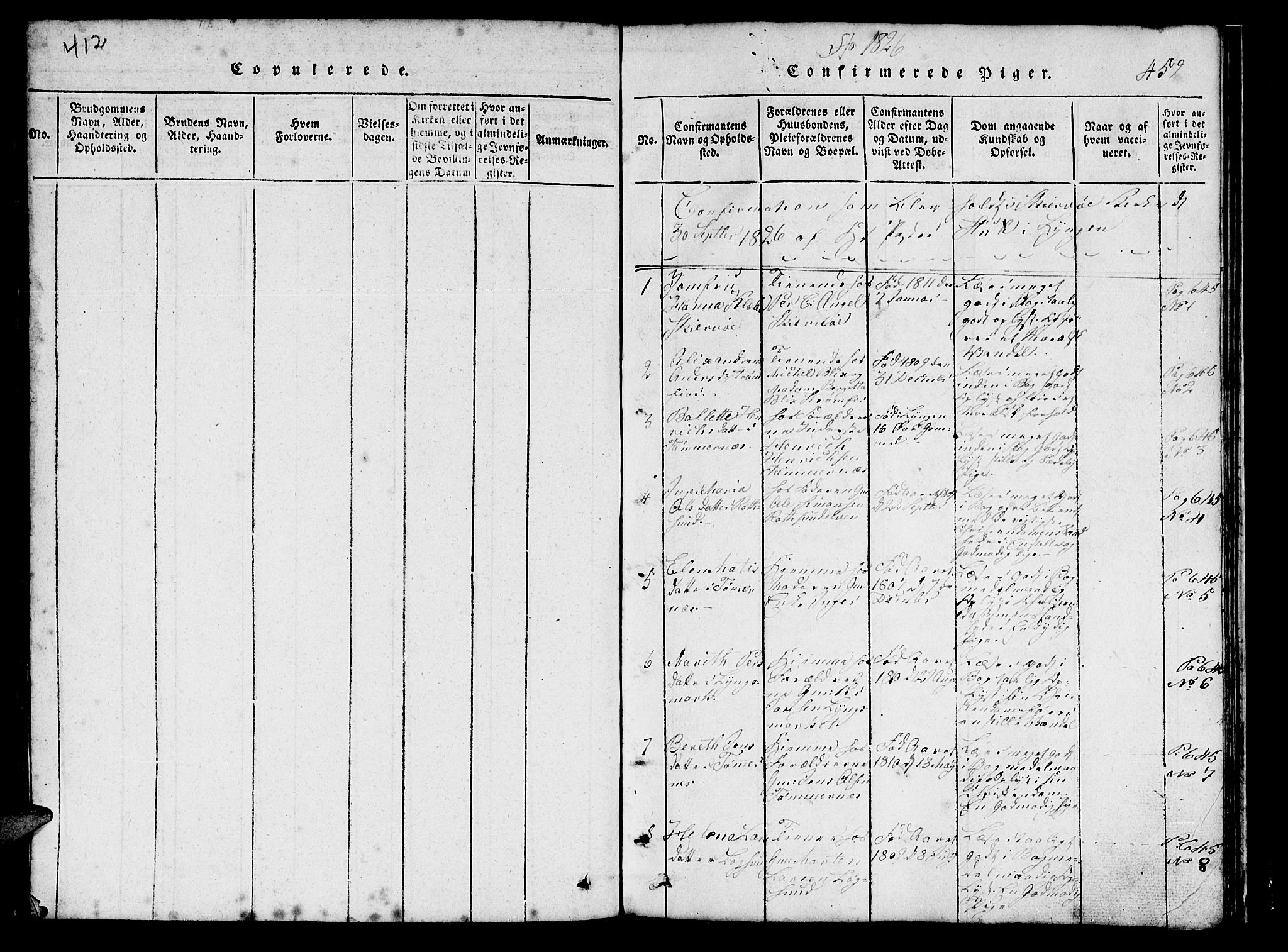 Skjervøy sokneprestkontor, AV/SATØ-S-1300/H/Ha/Hab/L0001klokker: Klokkerbok nr. 1, 1825-1838, s. 458-459