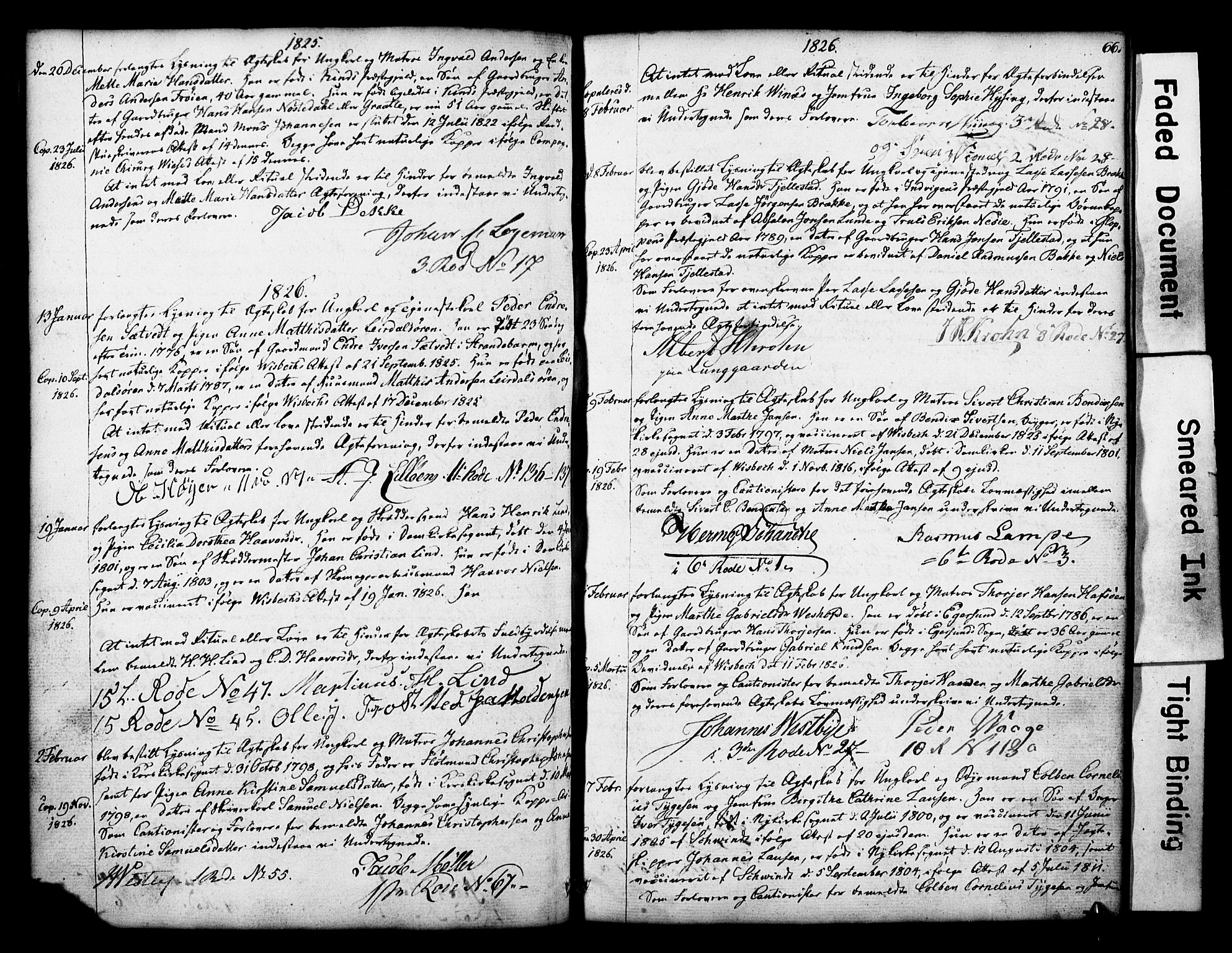 Nykirken Sokneprestembete, SAB/A-77101: Forlovererklæringer nr. II.5.1, 1814-1846, s. 66