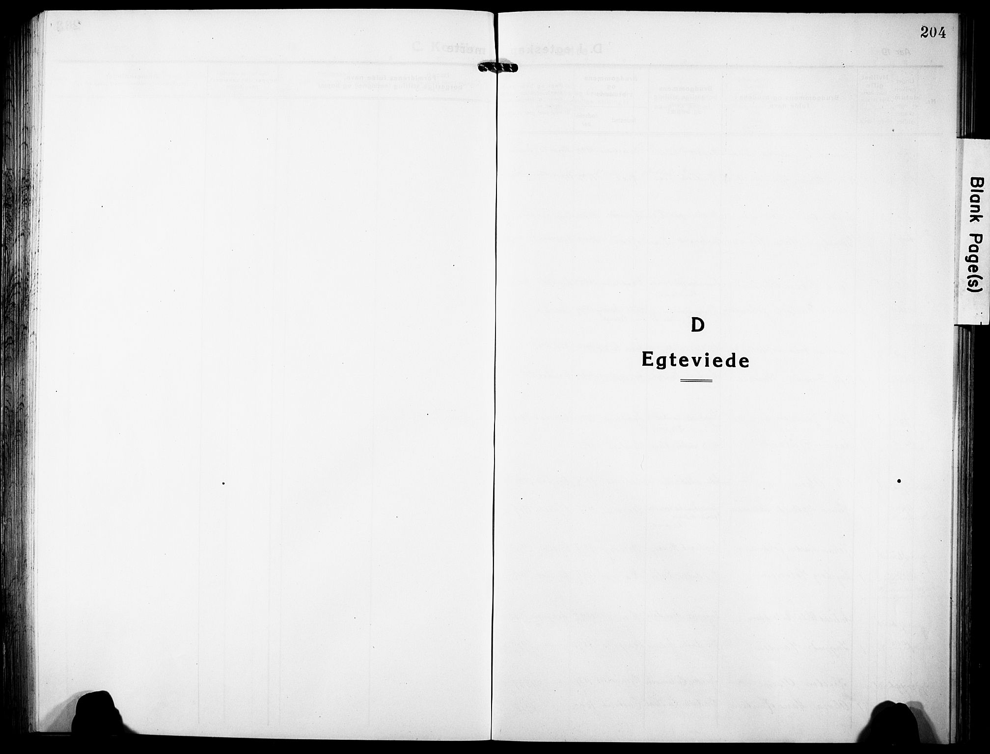 Øyestad sokneprestkontor, SAK/1111-0049/F/Fb/L0012: Klokkerbok nr. B 12, 1919-1932, s. 204
