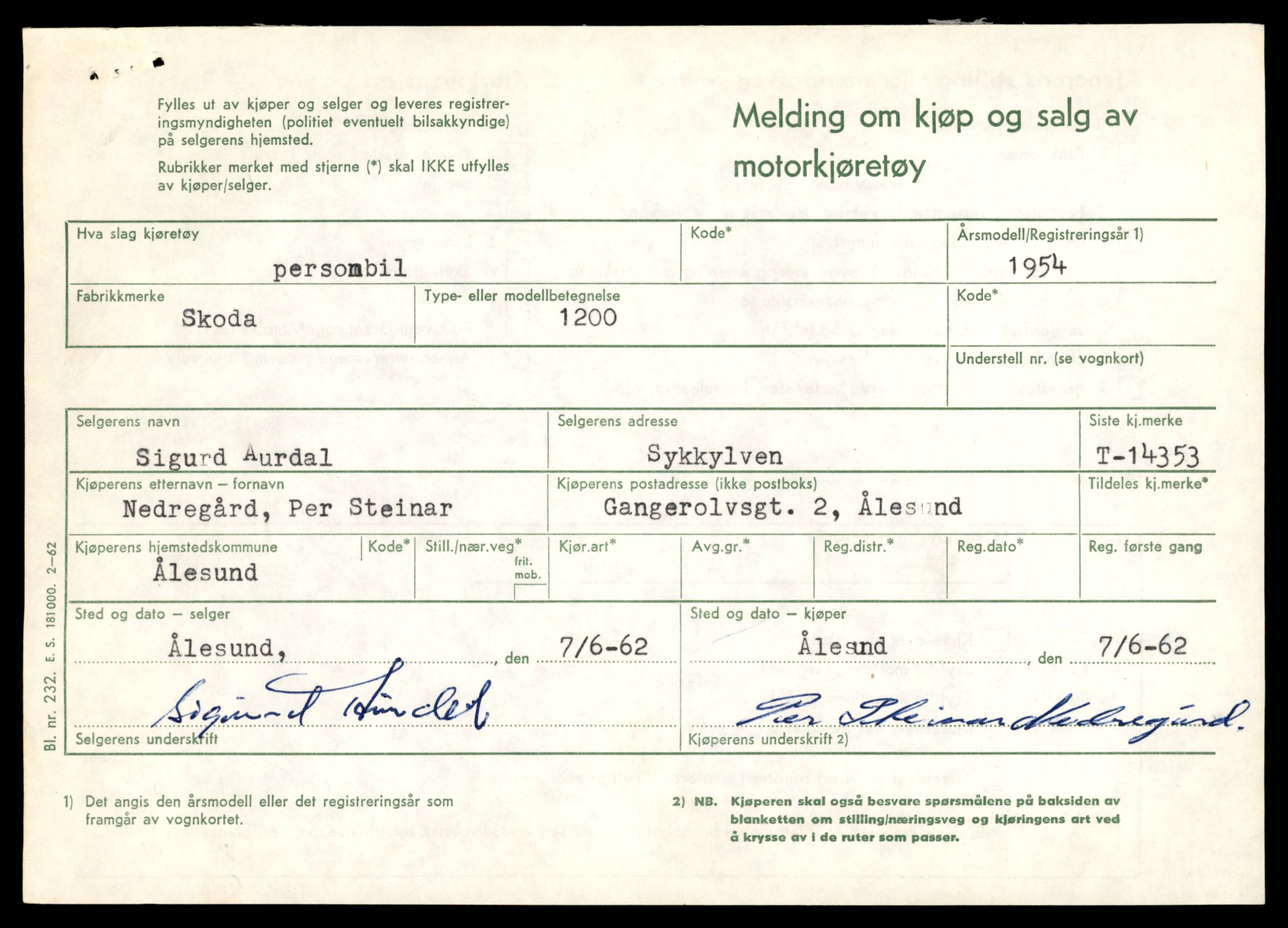 Møre og Romsdal vegkontor - Ålesund trafikkstasjon, AV/SAT-A-4099/F/Fe/L0045: Registreringskort for kjøretøy T 14320 - T 14444, 1927-1998, s. 893