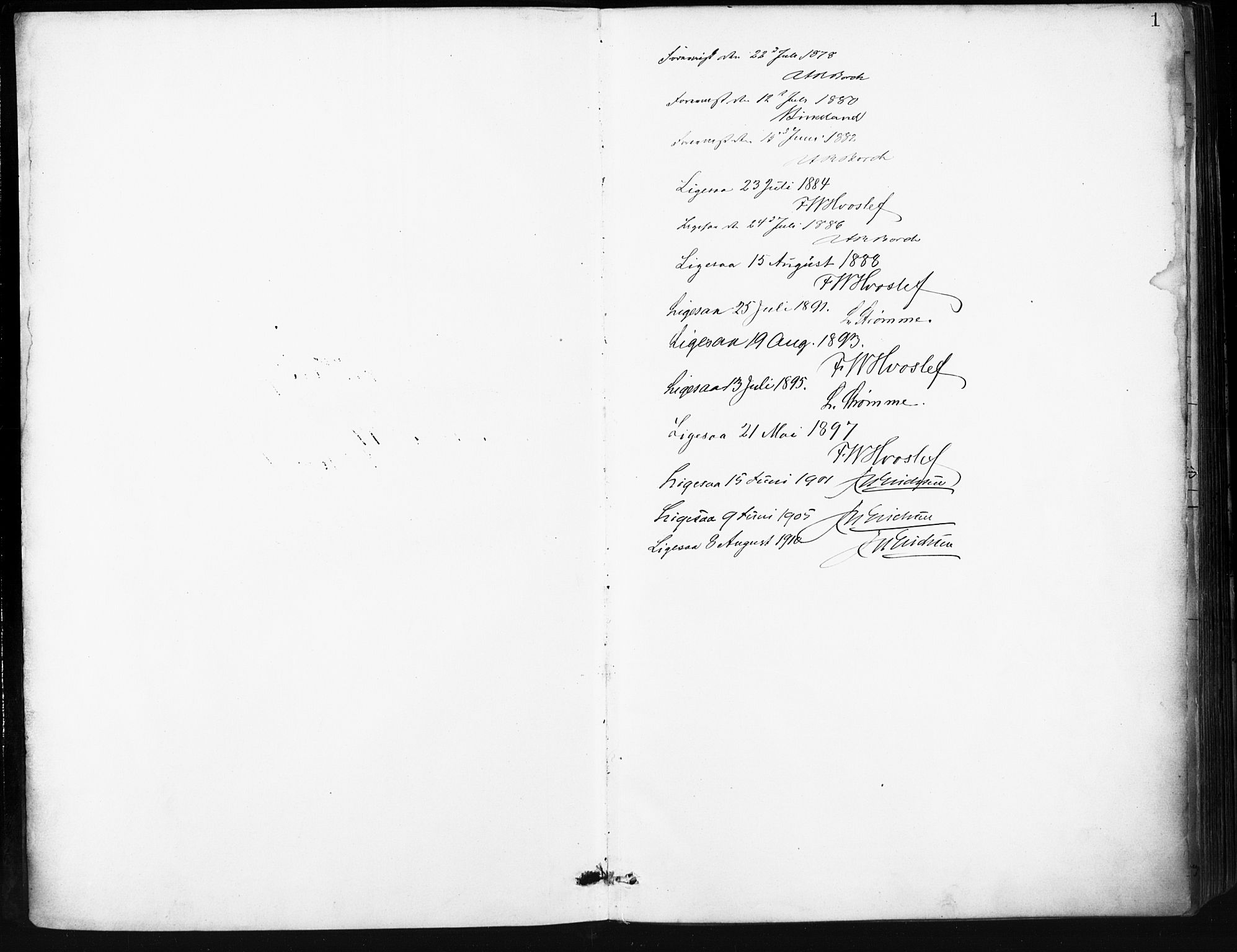 Stryn Sokneprestembete, SAB/A-82501: Ministerialbok nr. D 1, 1878-1907, s. 1