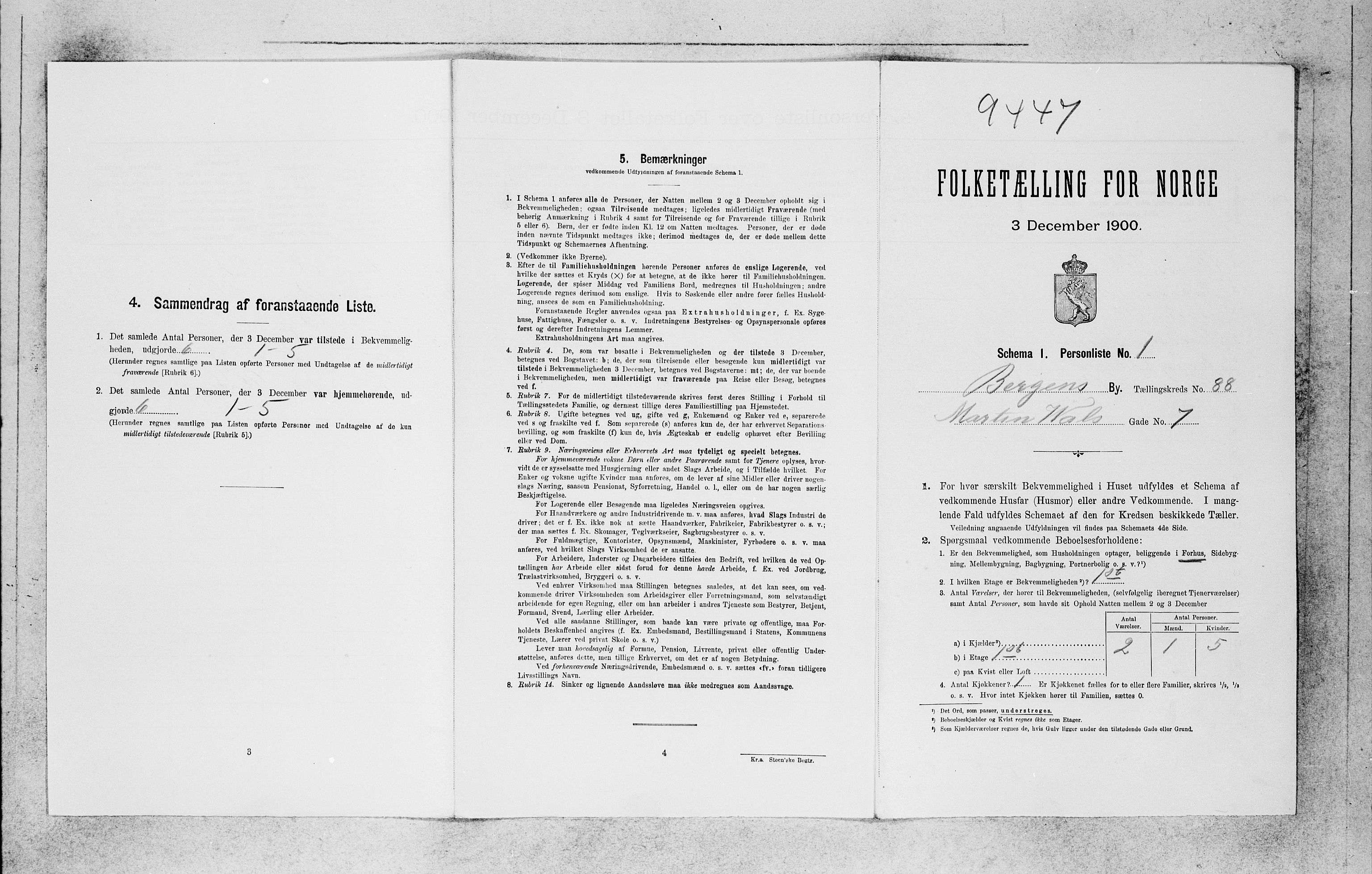 SAB, Folketelling 1900 for 1301 Bergen kjøpstad, 1900, s. 19050