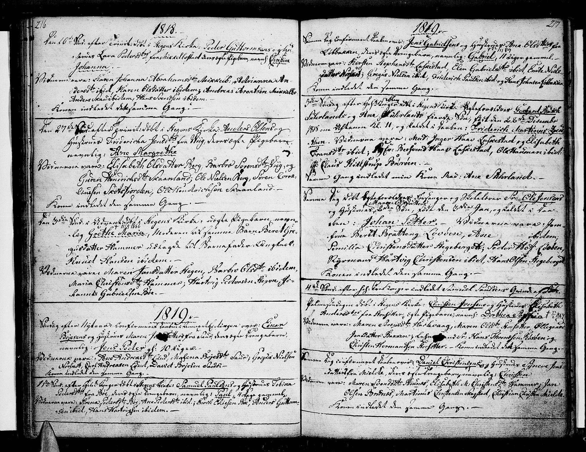 Ministerialprotokoller, klokkerbøker og fødselsregistre - Nordland, AV/SAT-A-1459/855/L0797: Ministerialbok nr. 855A05, 1800-1820, s. 216-217