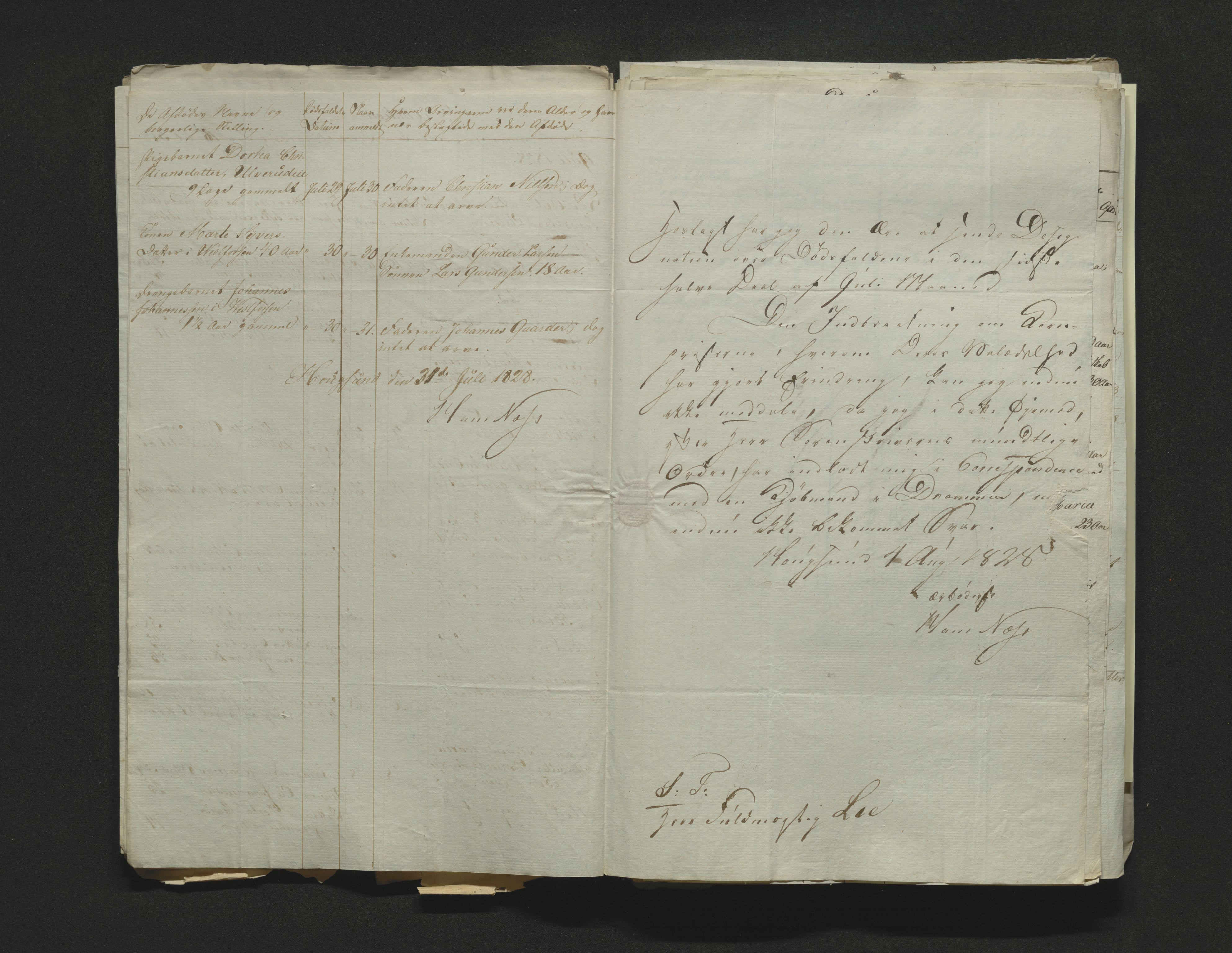 Eiker, Modum og Sigdal sorenskriveri, AV/SAKO-A-123/H/Ha/Hab/L0002: Dødsfallsmeldinger, 1823-1829, s. 259