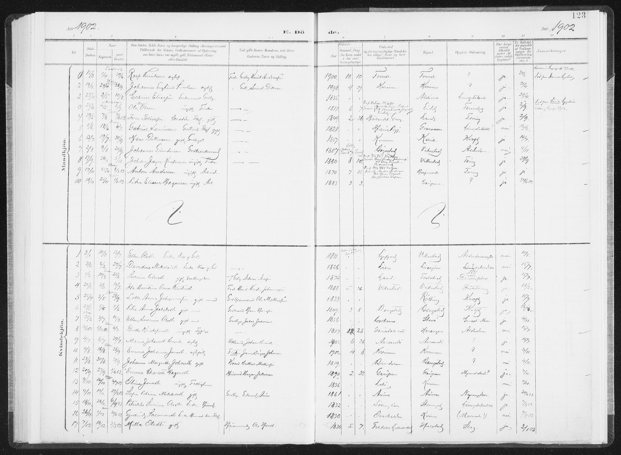 Ministerialprotokoller, klokkerbøker og fødselsregistre - Nordland, AV/SAT-A-1459/810/L0153: Ministerialbok nr. 810A12, 1899-1914, s. 123