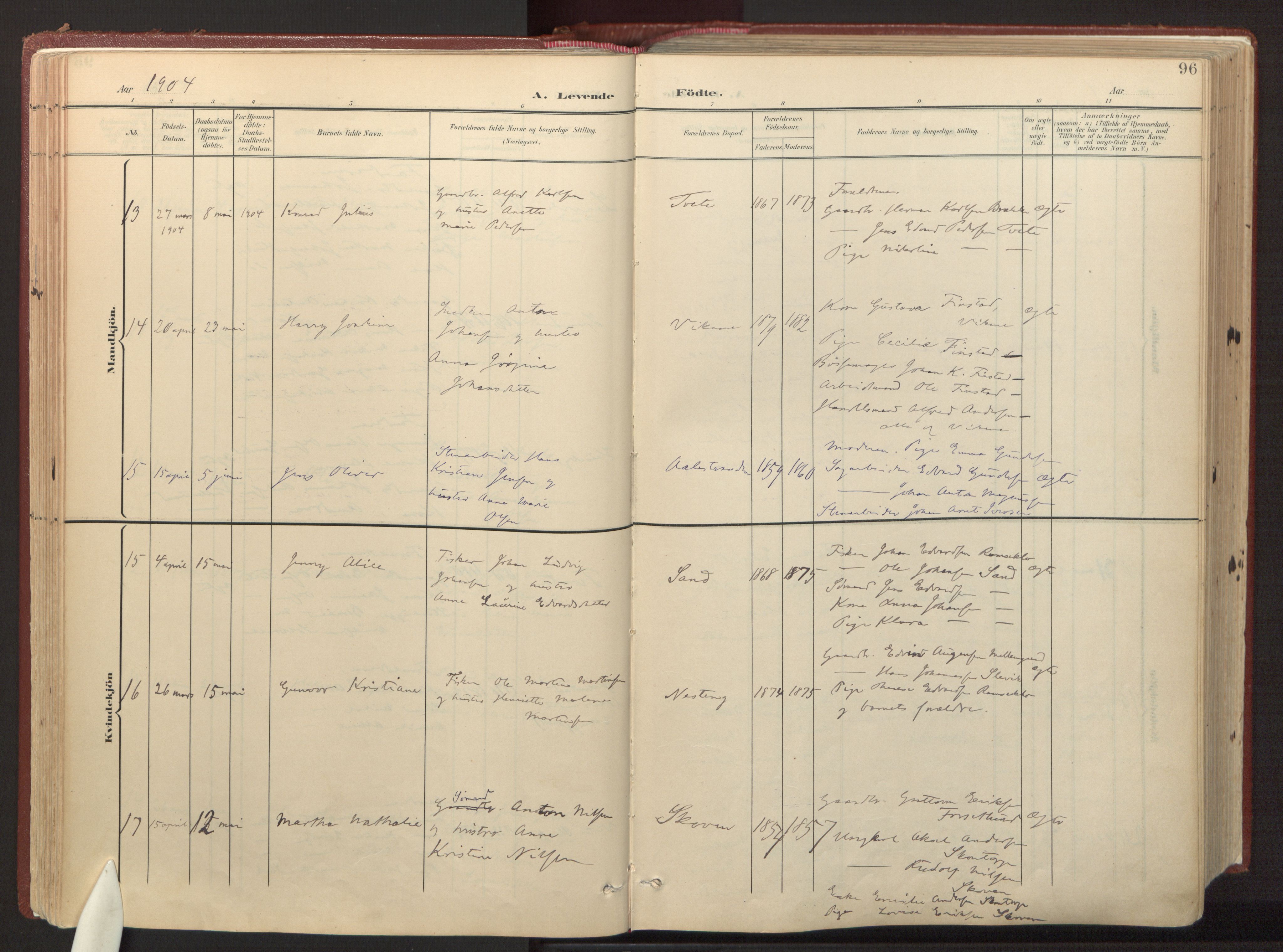 Onsøy prestekontor Kirkebøker, AV/SAO-A-10914/F/Fa/L0008: Ministerialbok nr. I 8, 1899-1923, s. 96