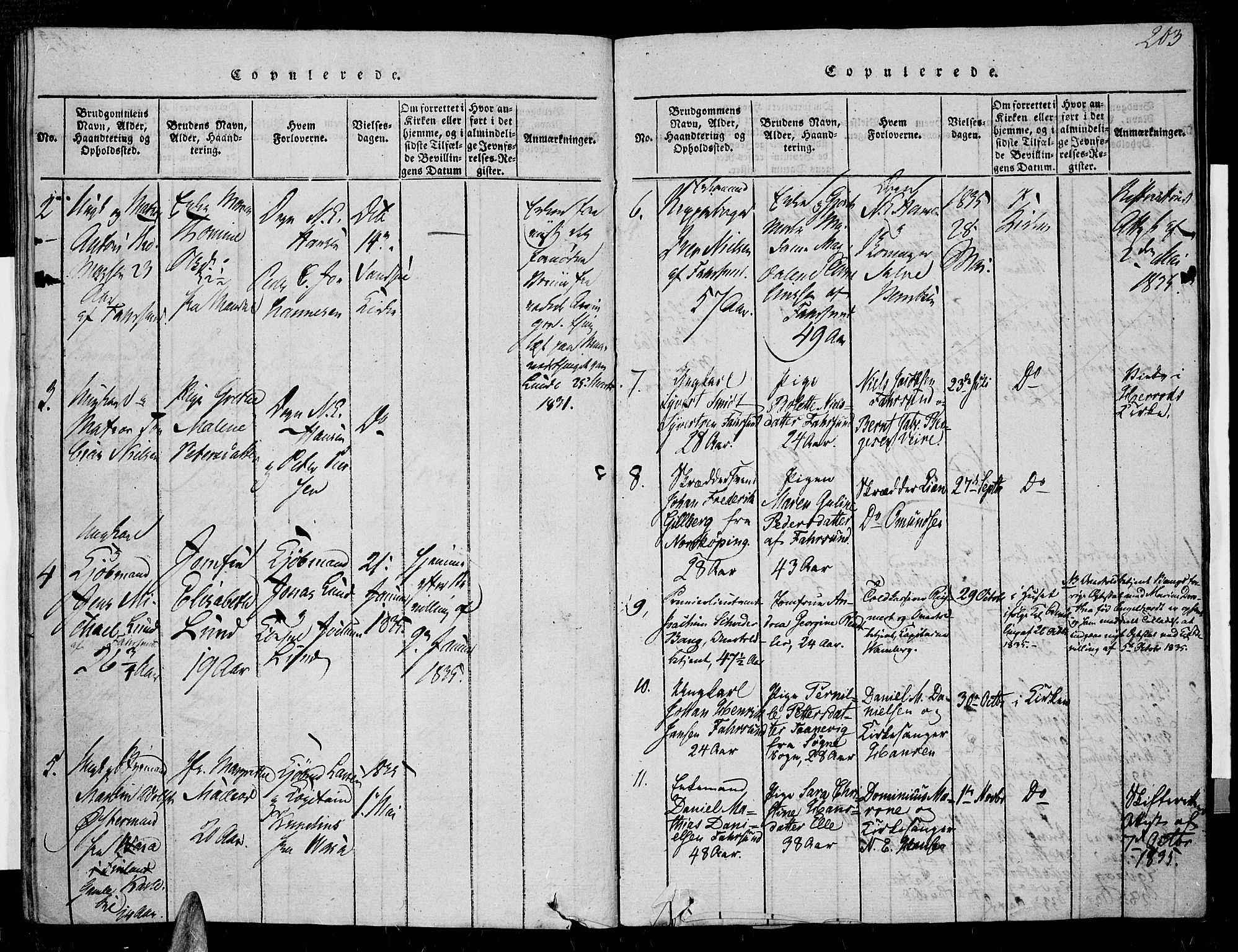 Farsund sokneprestkontor, SAK/1111-0009/F/Fa/L0002: Ministerialbok nr. A 2, 1815-1836, s. 203