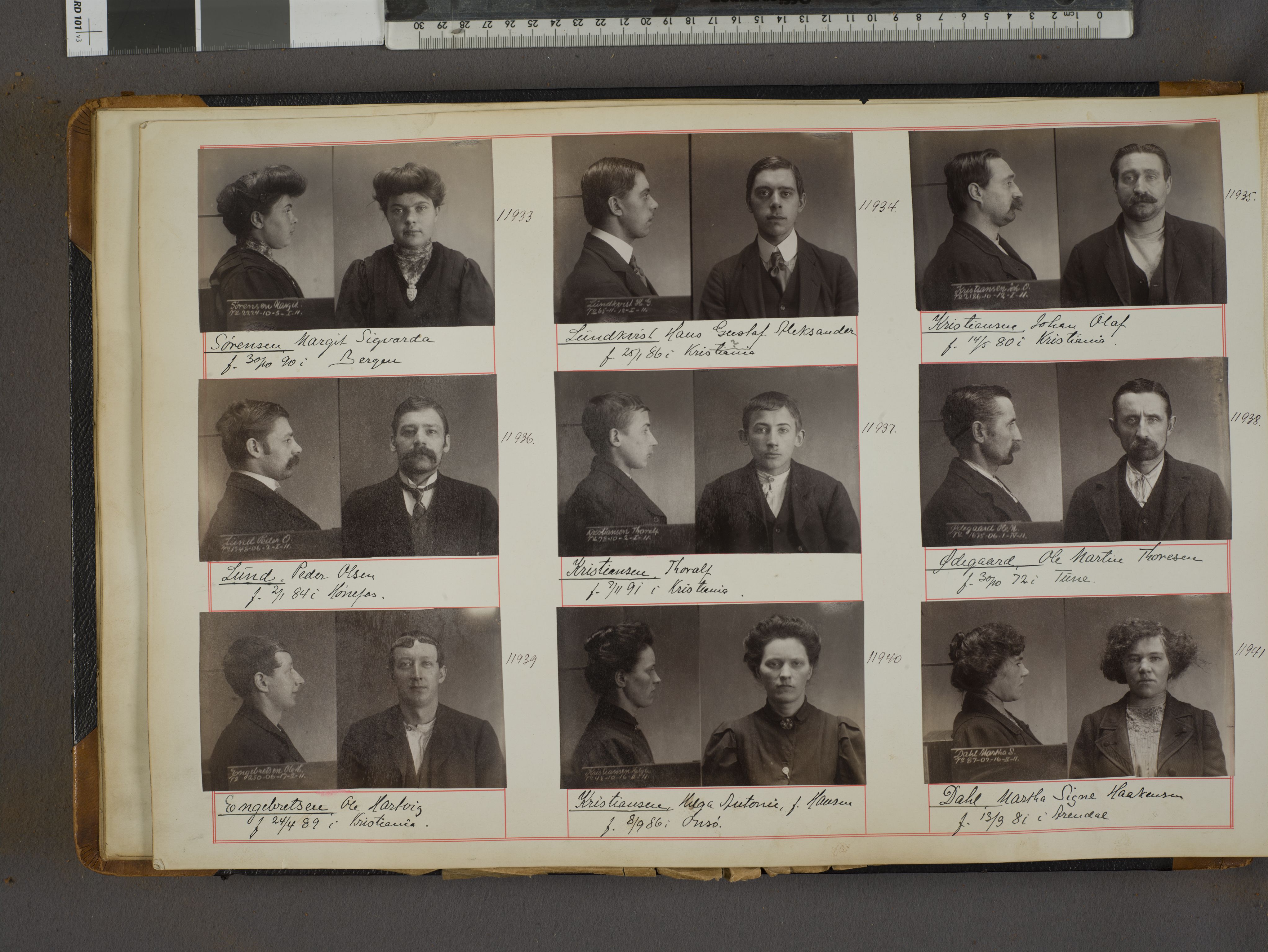 Oslo politikammer, Kriminalavdelingen, AV/SAO-A-11137/U/Ua/L0013: Forbryteralbum, 1910-1913, s. 6