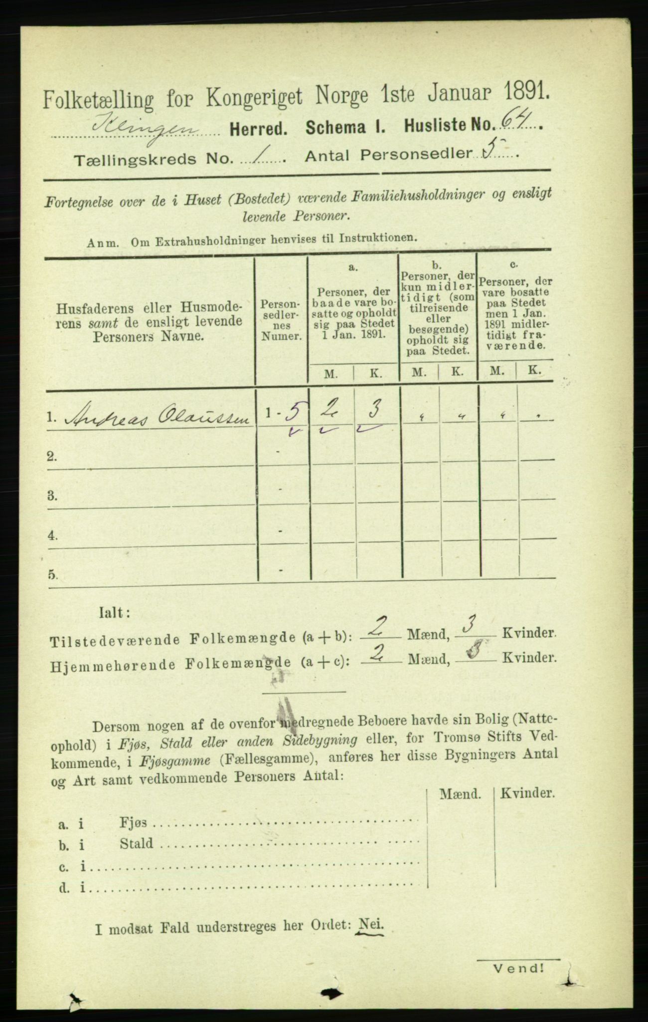 RA, Folketelling 1891 for 1746 Klinga herred, 1891, s. 78