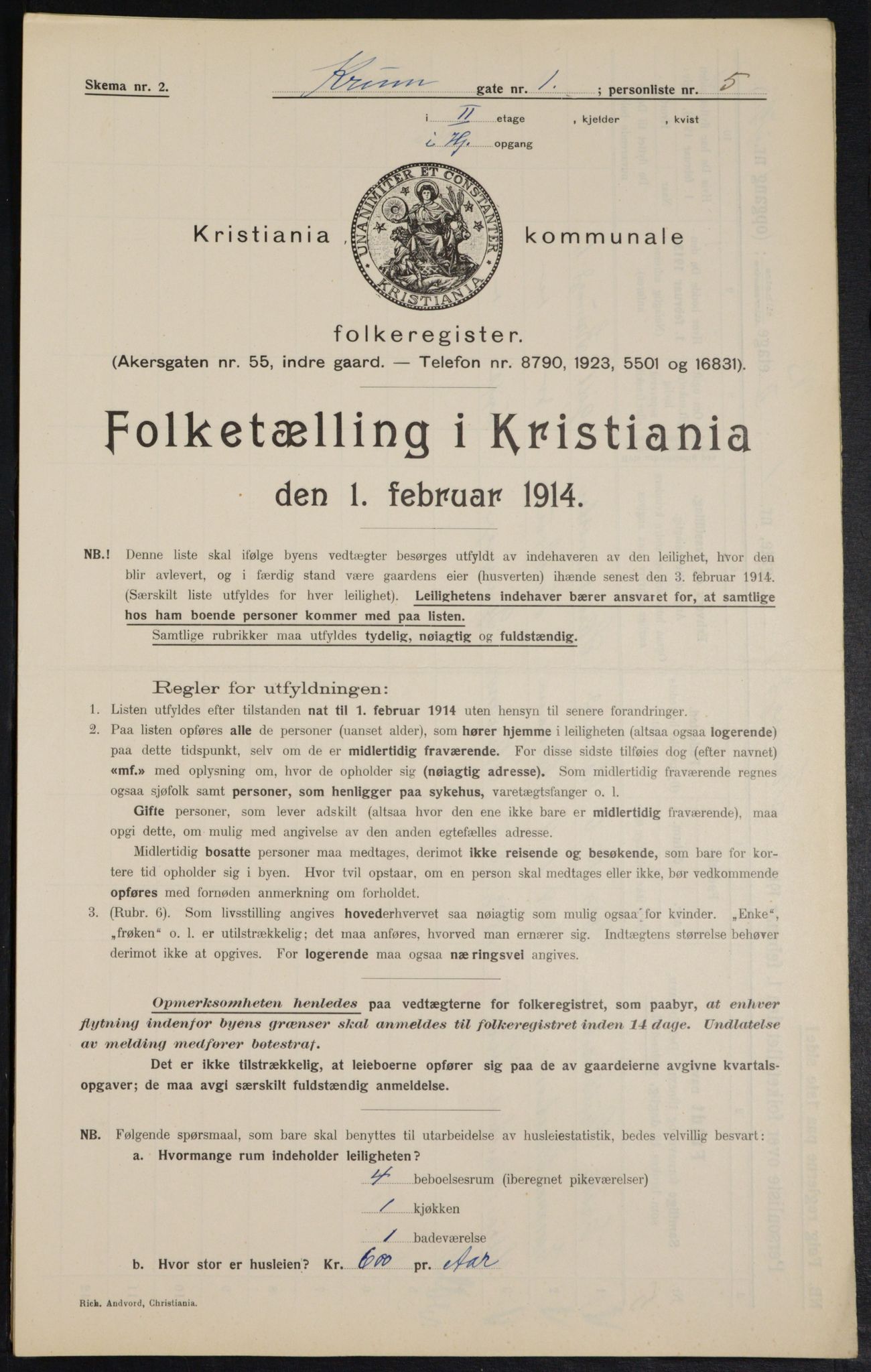 OBA, Kommunal folketelling 1.2.1914 for Kristiania, 1914, s. 54636