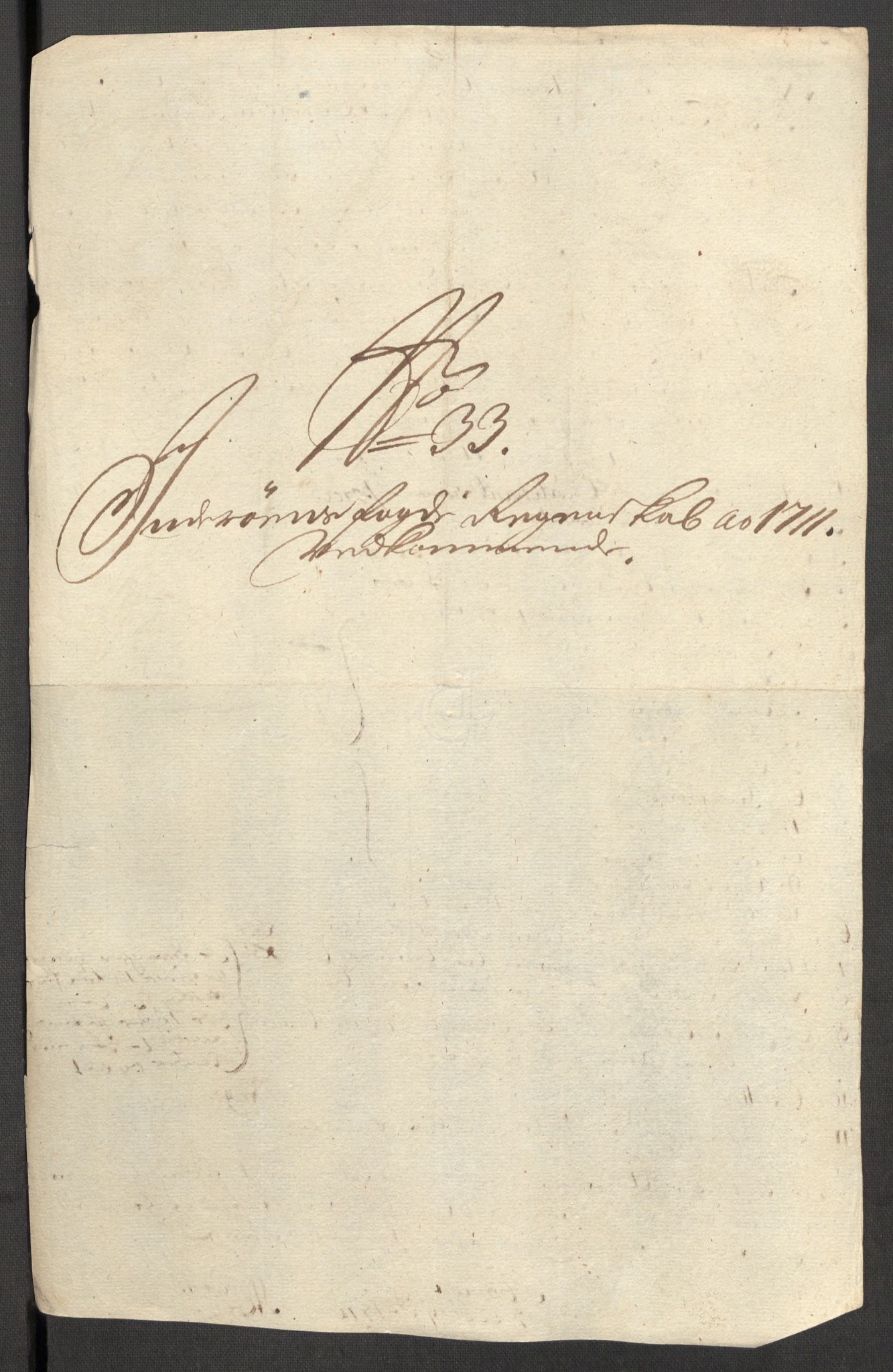 Rentekammeret inntil 1814, Reviderte regnskaper, Fogderegnskap, RA/EA-4092/R63/L4319: Fogderegnskap Inderøy, 1711, s. 304