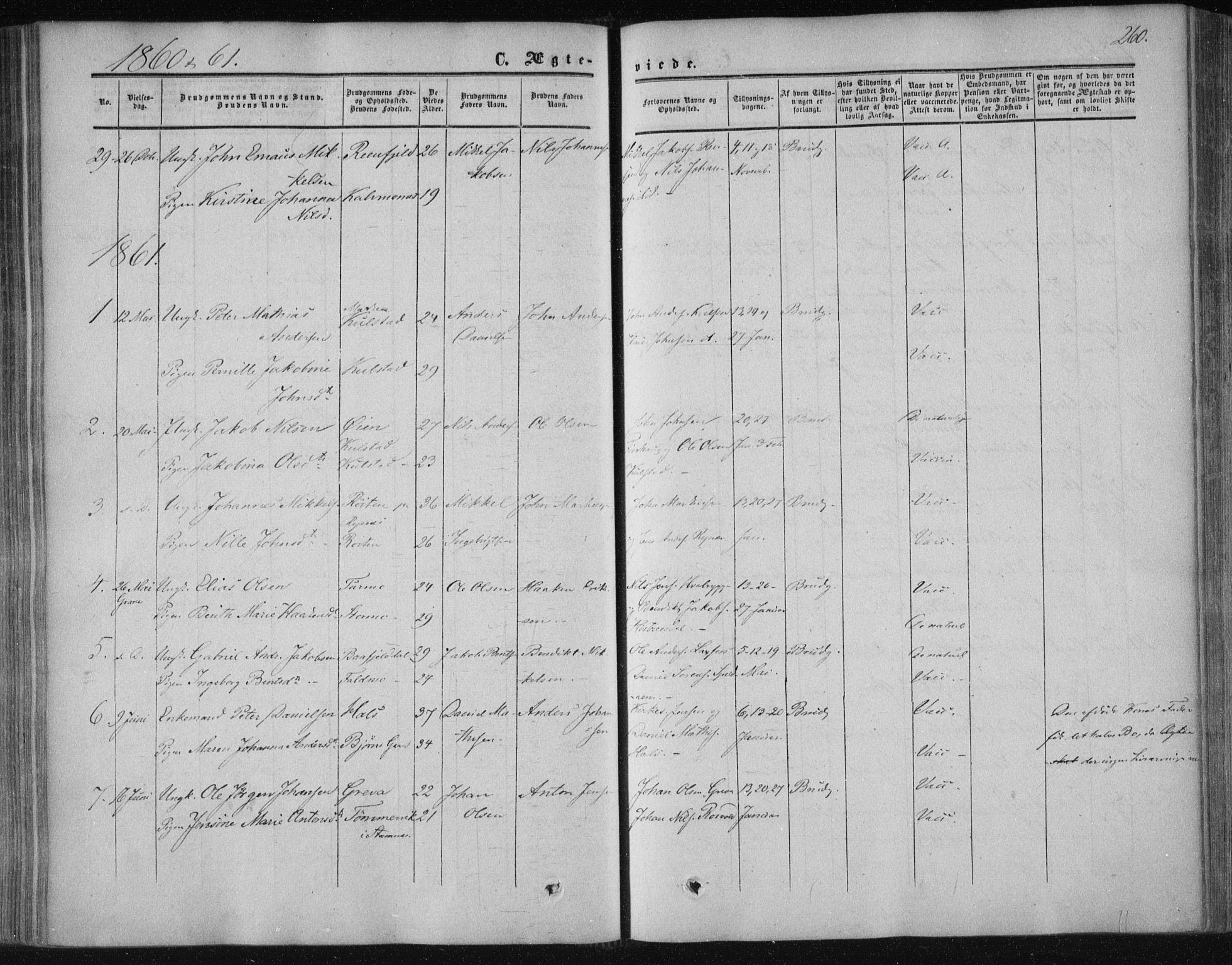 Ministerialprotokoller, klokkerbøker og fødselsregistre - Nordland, AV/SAT-A-1459/820/L0293: Ministerialbok nr. 820A14, 1855-1865, s. 260