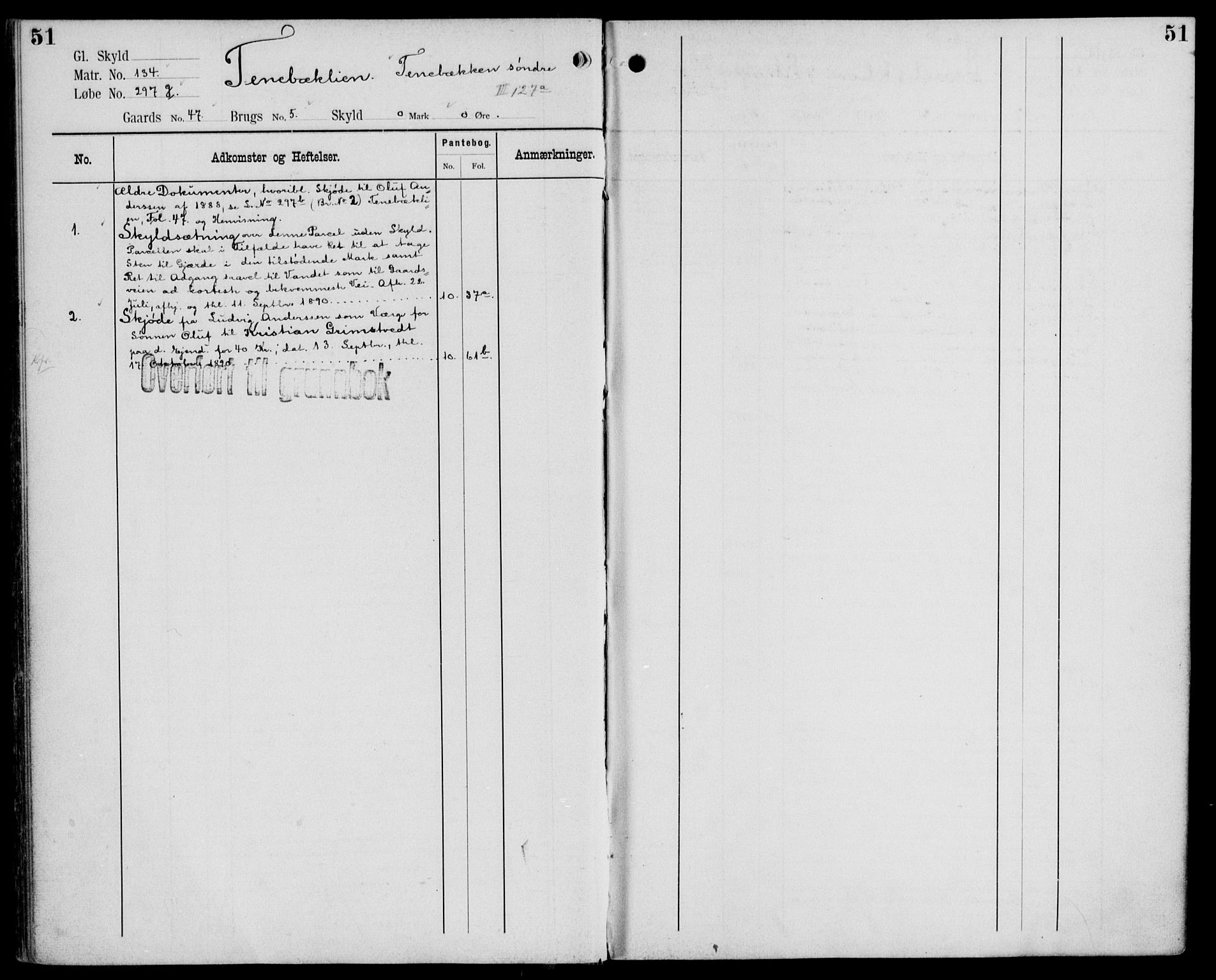 Midhordland sorenskriveri, AV/SAB-A-3001/1/G/Ga/Gab/L0110: Panteregister nr. II.A.b.110, s. 51