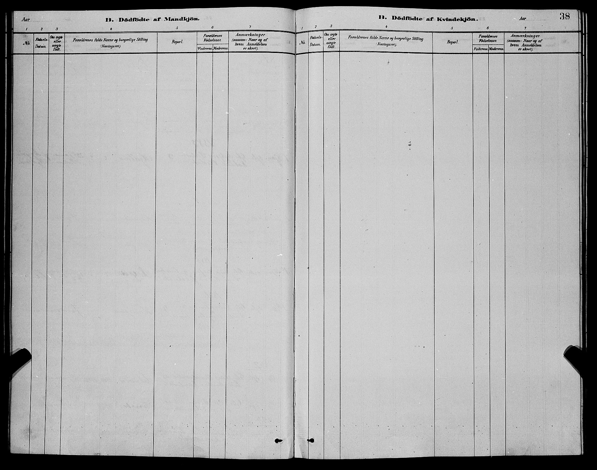 Sirdal sokneprestkontor, AV/SAK-1111-0036/F/Fb/Fbb/L0003: Klokkerbok nr. B 3, 1878-1894, s. 38