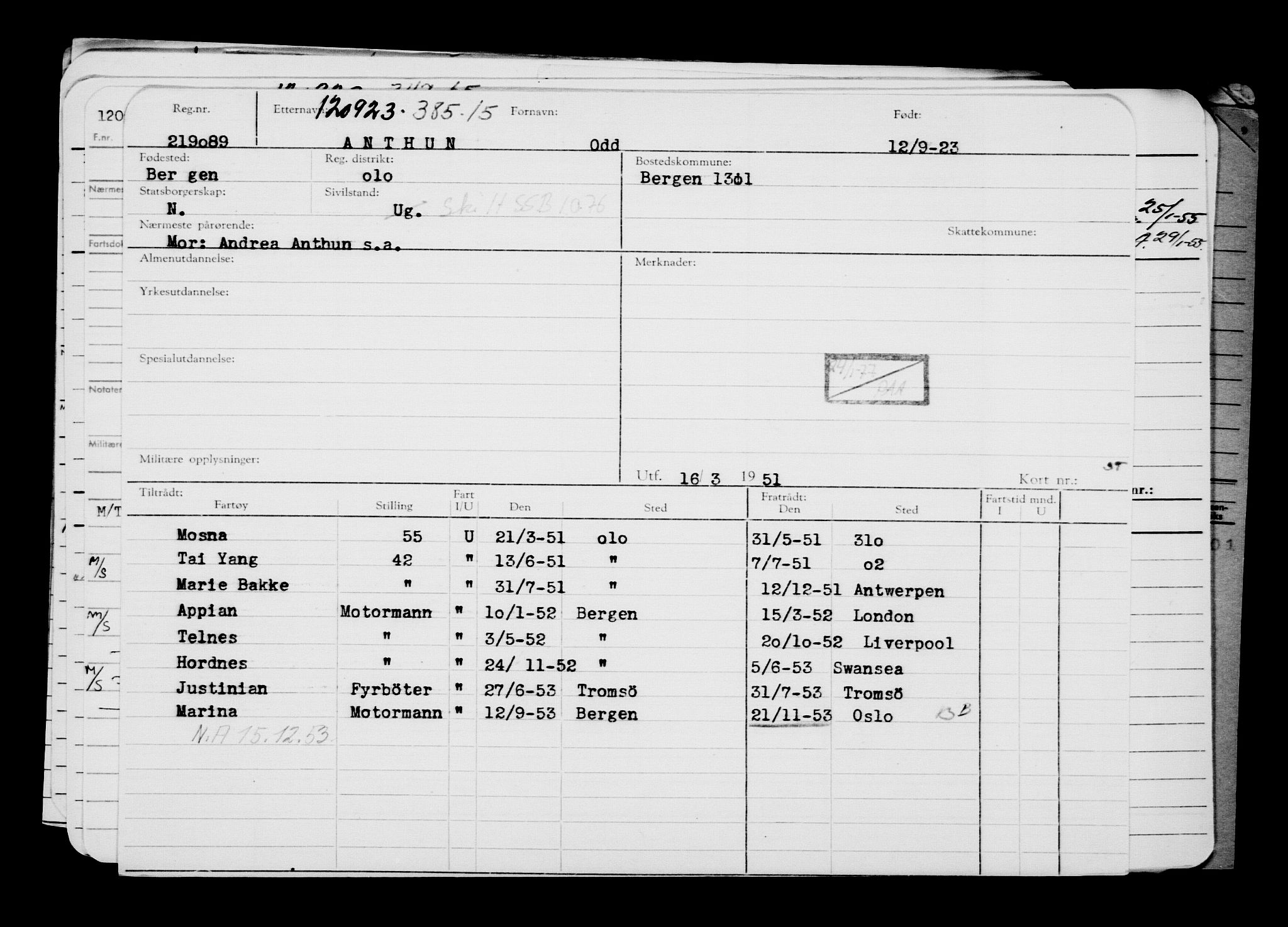 Direktoratet for sjømenn, RA/S-3545/G/Gb/L0222: Hovedkort, 1923, s. 756