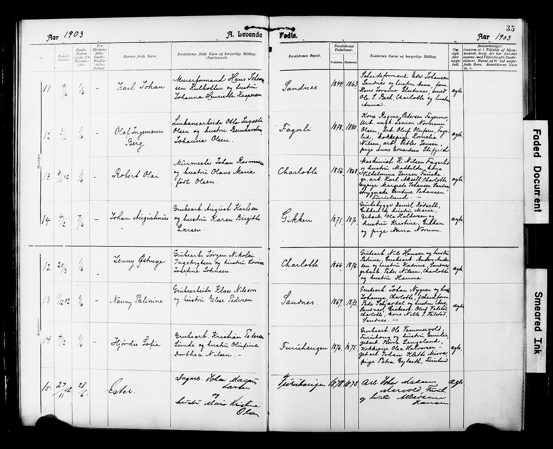 Ministerialprotokoller, klokkerbøker og fødselsregistre - Nordland, AV/SAT-A-1459/850/L0709: Ministerialbok nr. 850A01, 1899-1909, s. 35