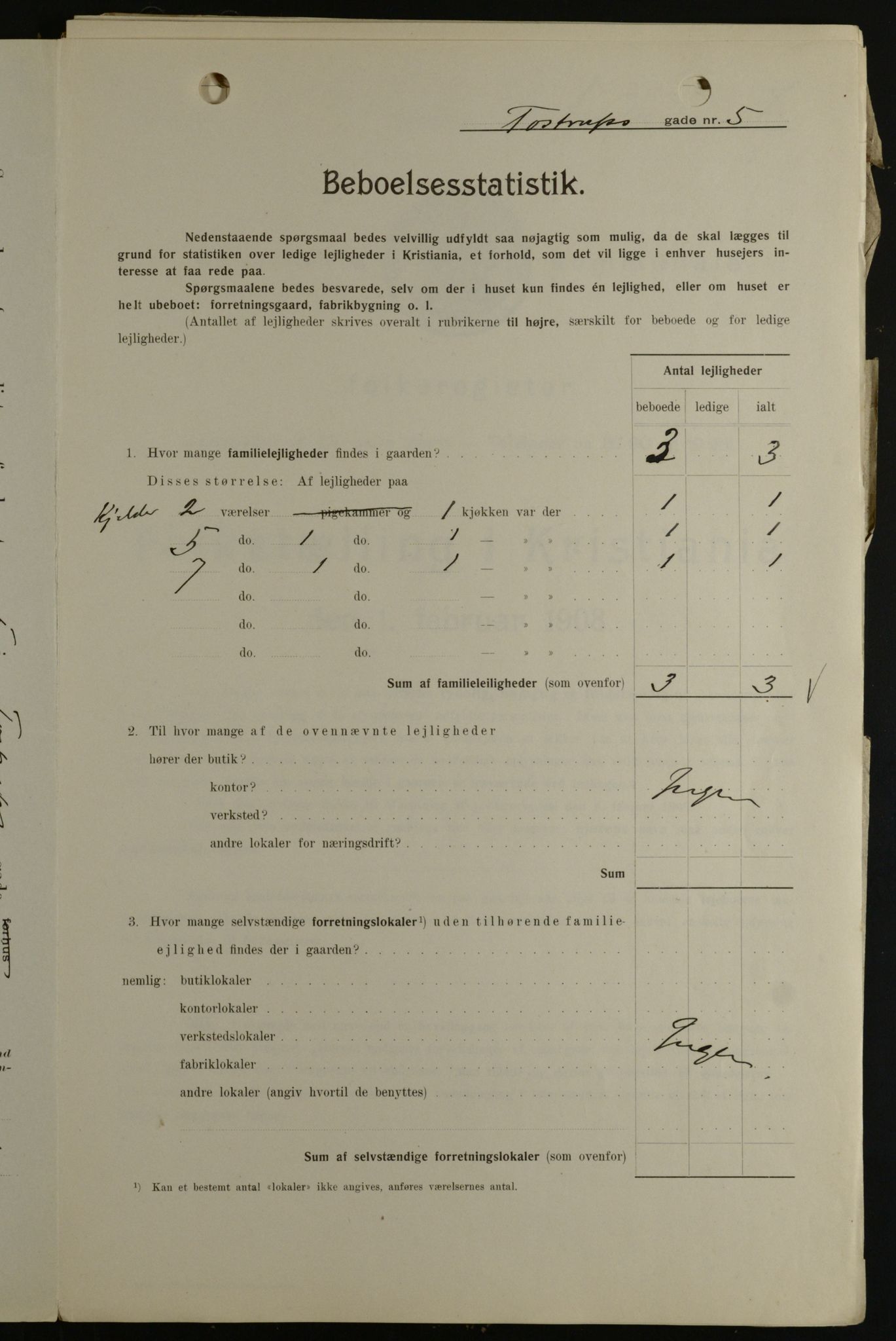 OBA, Kommunal folketelling 1.2.1908 for Kristiania kjøpstad, 1908, s. 103659