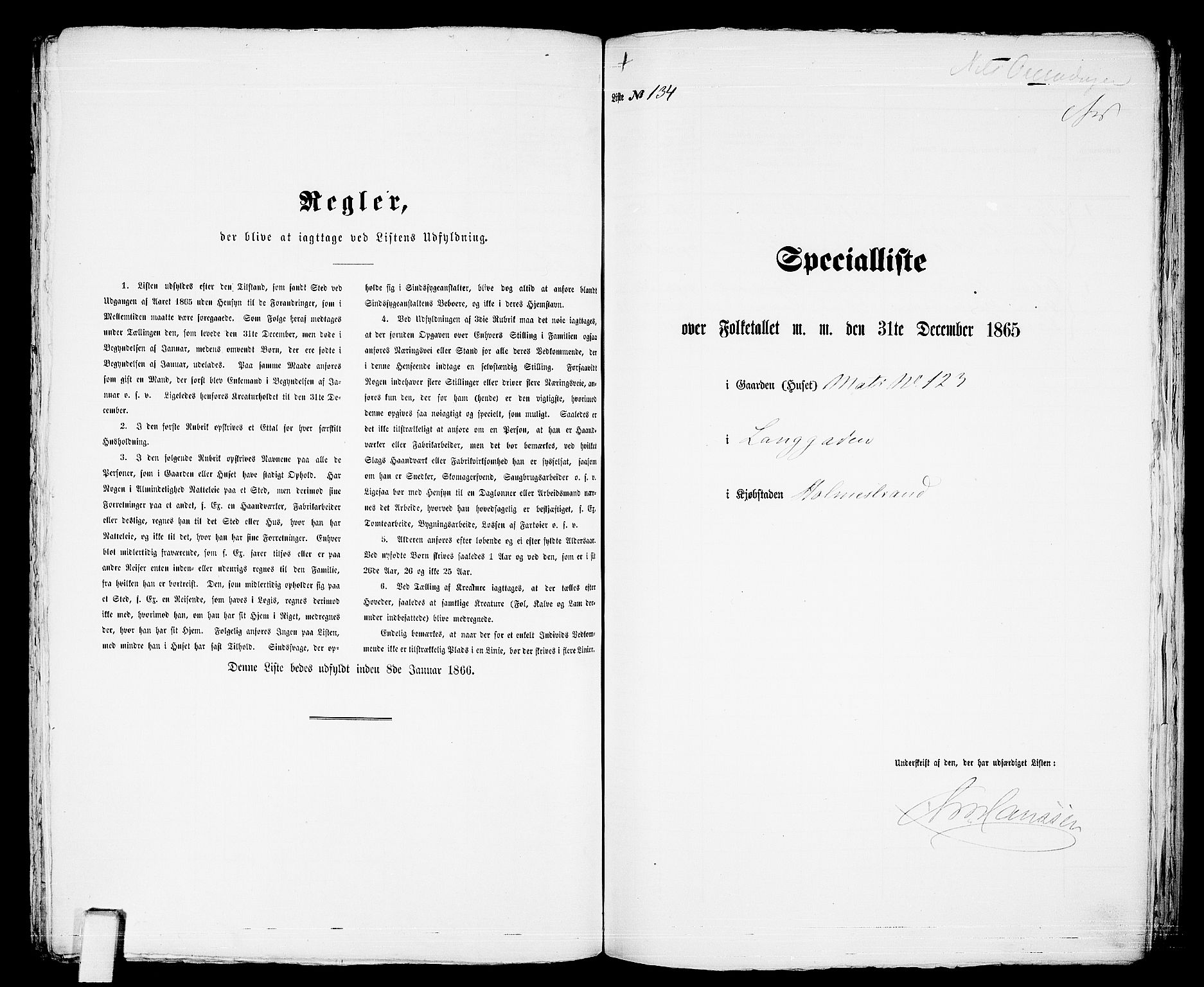 RA, Folketelling 1865 for 0702B Botne prestegjeld, Holmestrand kjøpstad, 1865, s. 275