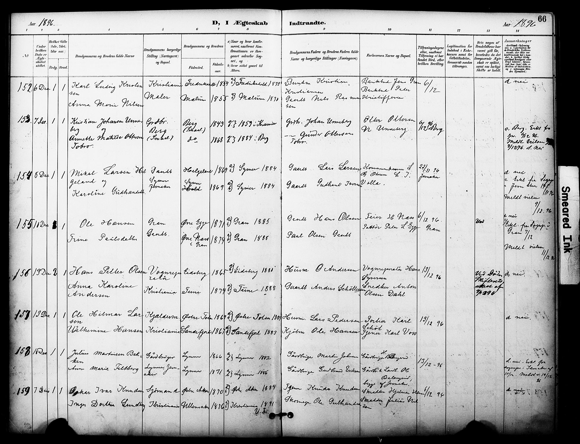 Johannes prestekontor Kirkebøker, AV/SAO-A-10852/F/Fa/L0006: Ministerialbok nr. 6, 1893-1906, s. 66