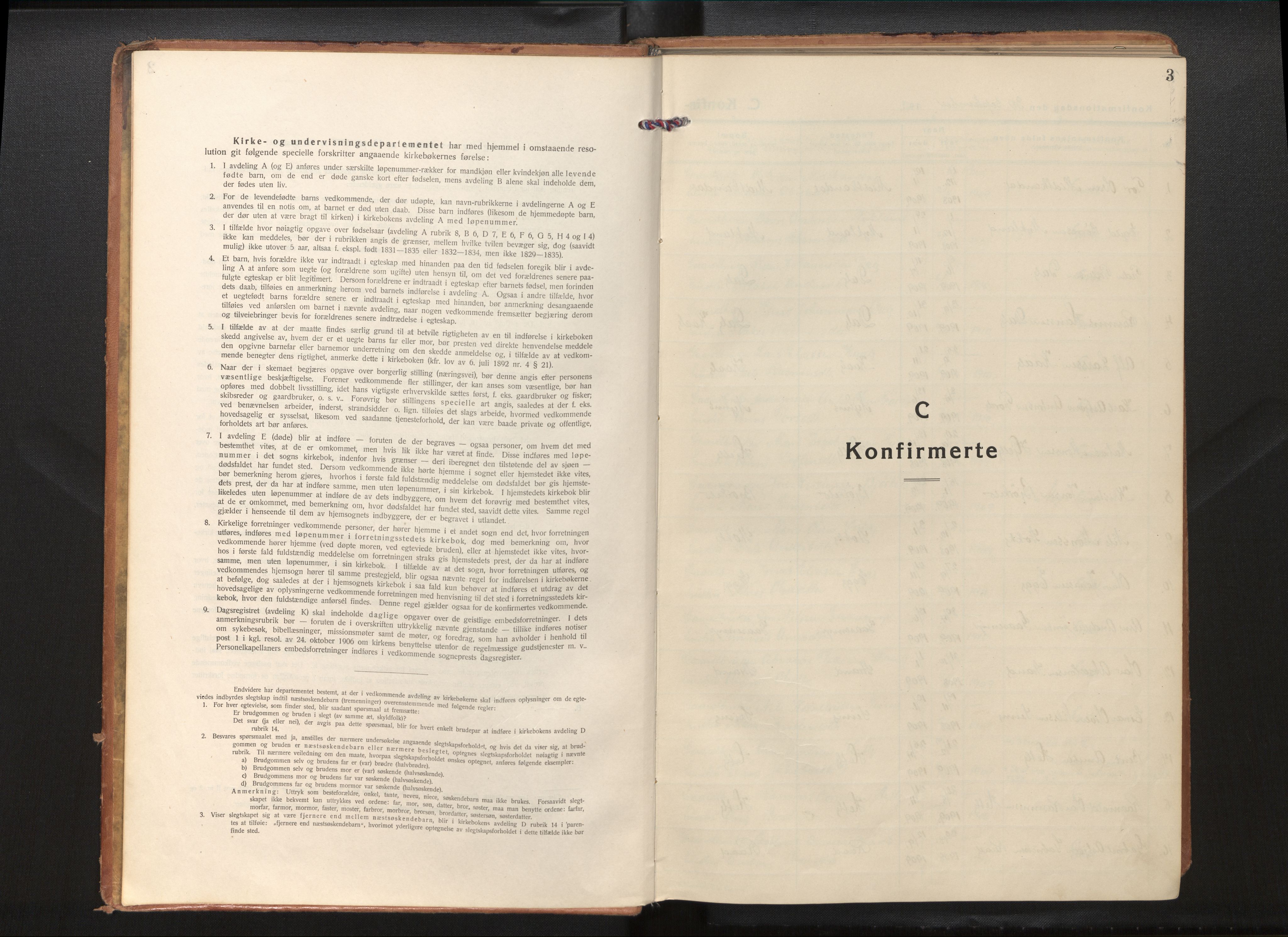 Gloppen sokneprestembete, AV/SAB-A-80101/H/Hac/L0005: Residerende kapellans bok nr. A 5, 1923-1941, s. 2b-3a