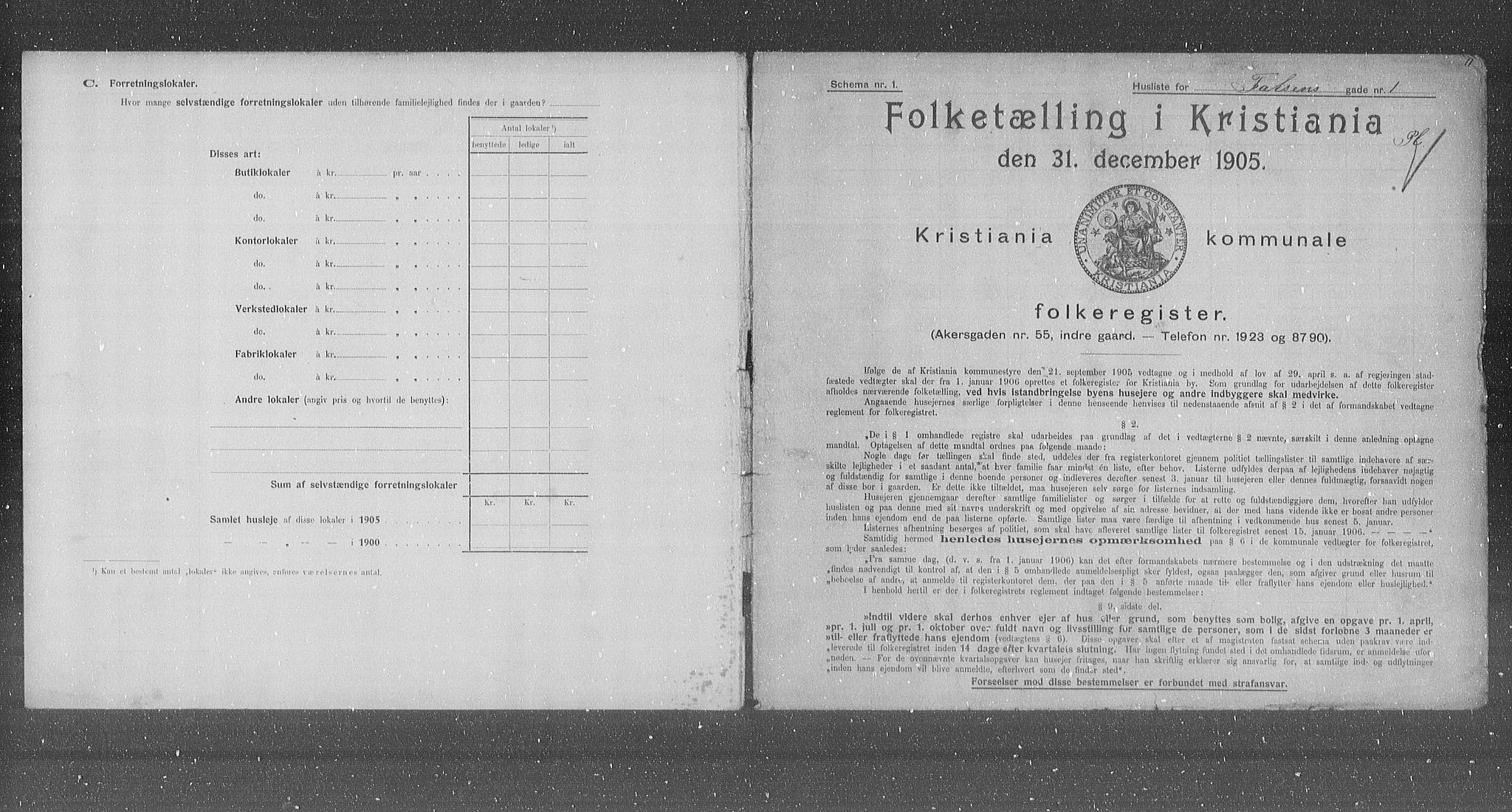 OBA, Kommunal folketelling 31.12.1905 for Kristiania kjøpstad, 1905, s. 12064