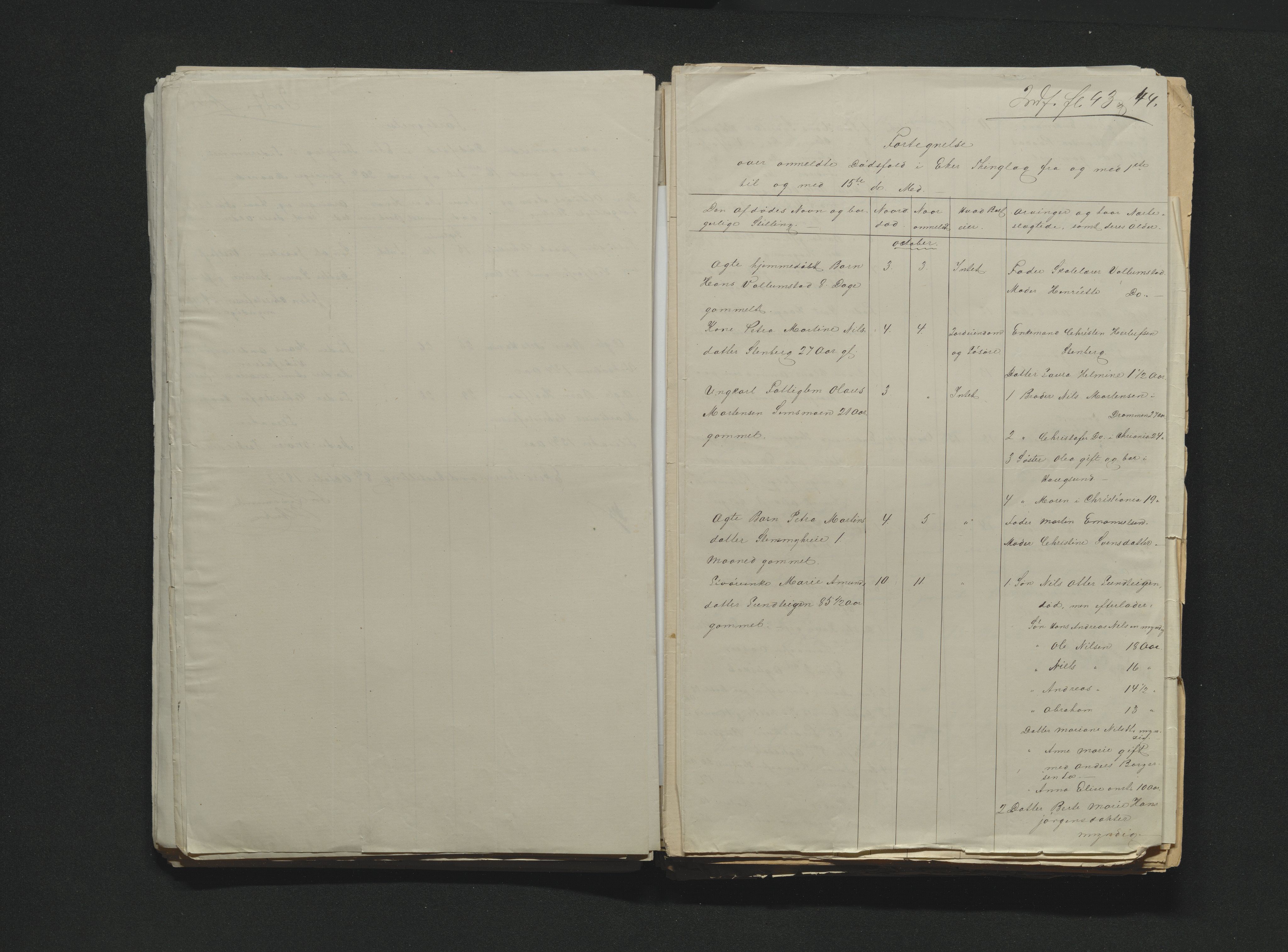 Eiker, Modum og Sigdal sorenskriveri, AV/SAKO-A-123/H/Ha/Hab/L0014: Dødsfallsmeldinger, 1874-1877, s. 613