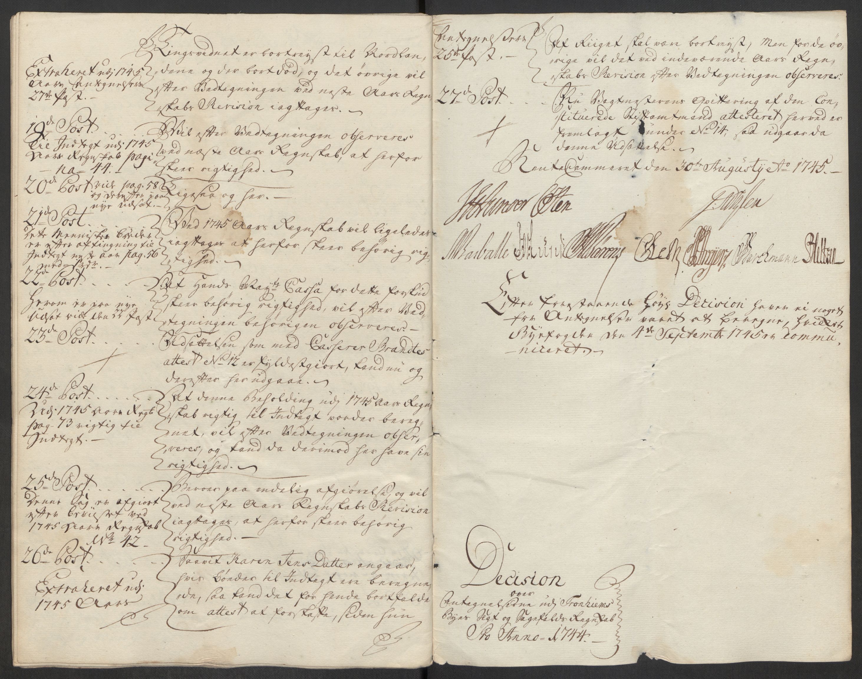 Rentekammeret inntil 1814, Reviderte regnskaper, Byregnskaper, AV/RA-EA-4066/R/Rs/L0541: [S22] Sikt og sakefall, 1743-1746, s. 186