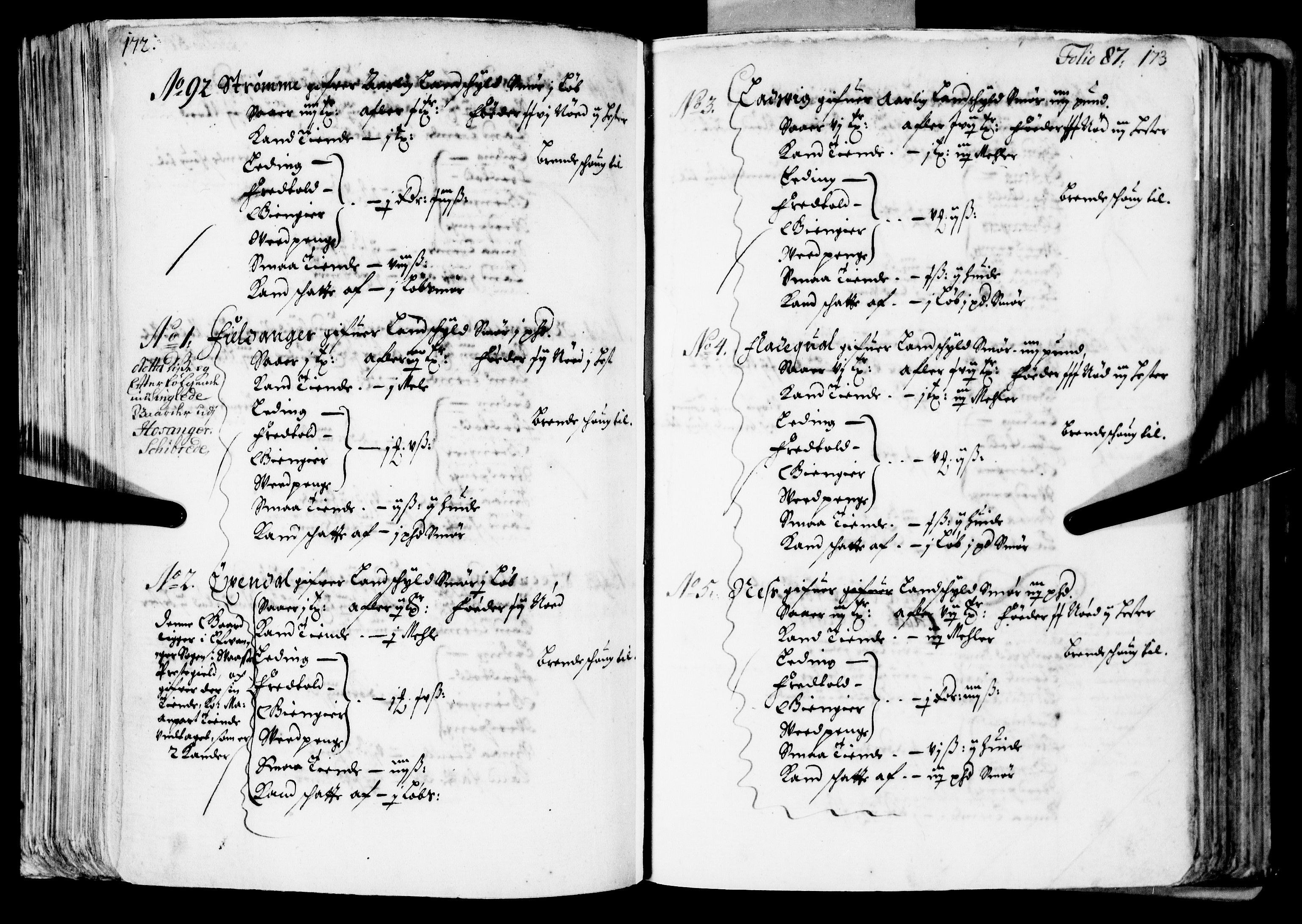 Rentekammeret inntil 1814, Realistisk ordnet avdeling, AV/RA-EA-4070/N/Nb/Nba/L0039: Nordhordland fogderi, 1667, s. 86b-87a