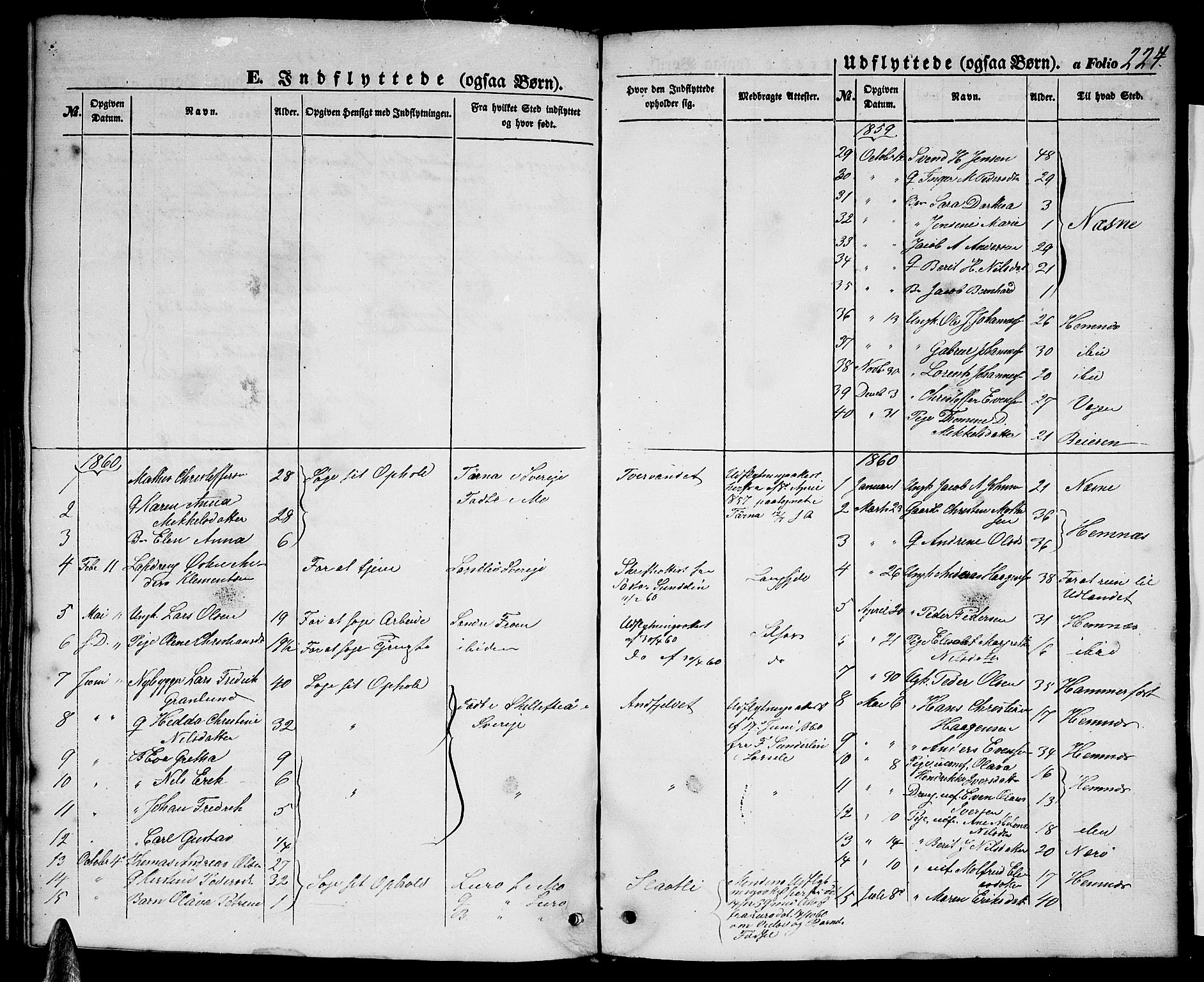 Ministerialprotokoller, klokkerbøker og fødselsregistre - Nordland, SAT/A-1459/827/L0414: Klokkerbok nr. 827C03, 1853-1865, s. 224