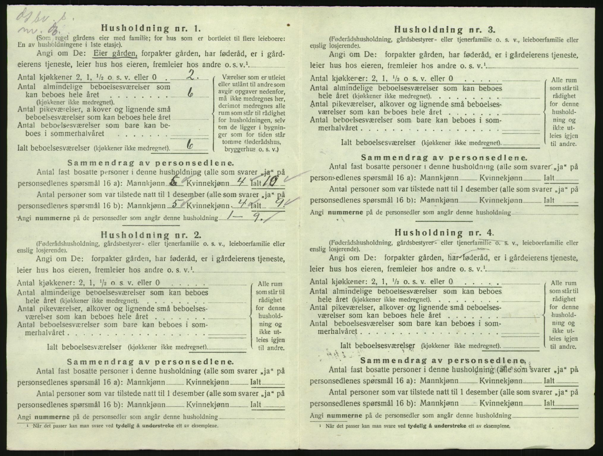 SAKO, Folketelling 1920 for 0725 Tjølling herred, 1920, s. 1384