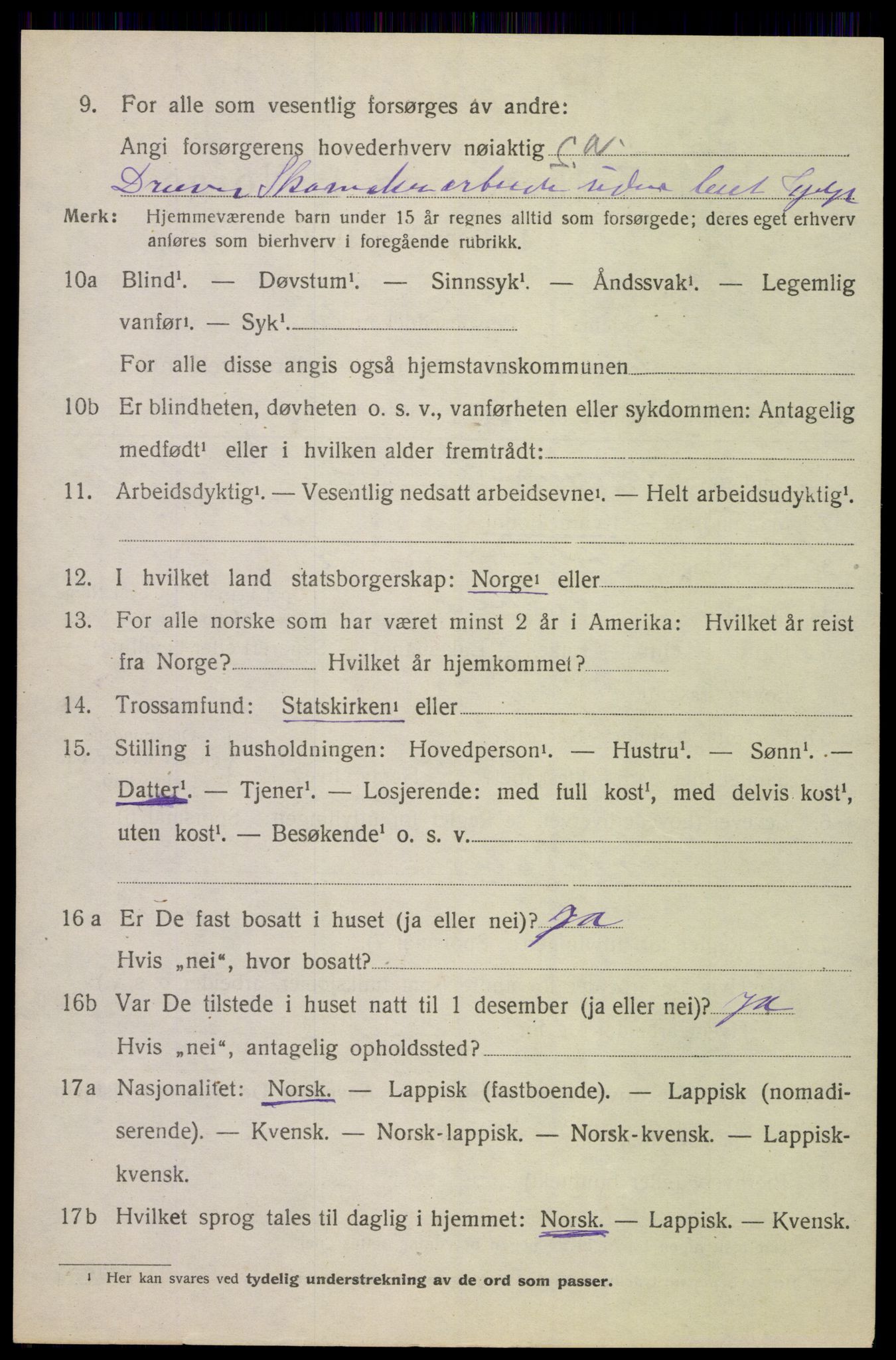 SAT, Folketelling 1920 for 1853 Evenes herred, 1920, s. 3695