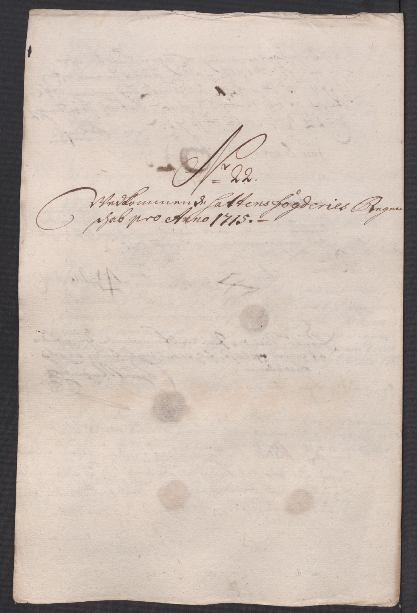 Rentekammeret inntil 1814, Reviderte regnskaper, Fogderegnskap, AV/RA-EA-4092/R66/L4585: Fogderegnskap Salten, 1715, s. 249