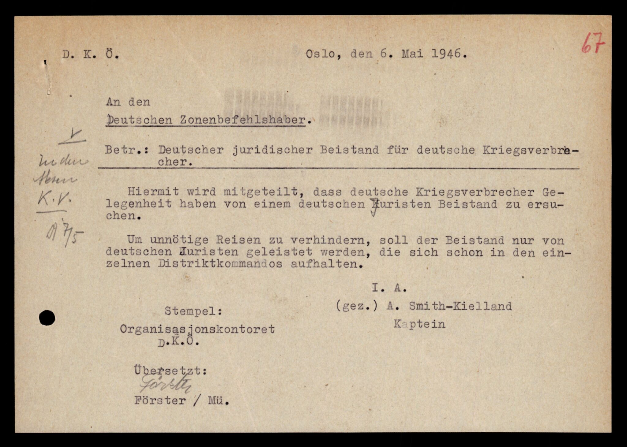 Forsvarets Overkommando. 2 kontor. Arkiv 11.4. Spredte tyske arkivsaker, AV/RA-RAFA-7031/D/Dar/Darc/L0009: FO.II, 1945-1948, s. 136