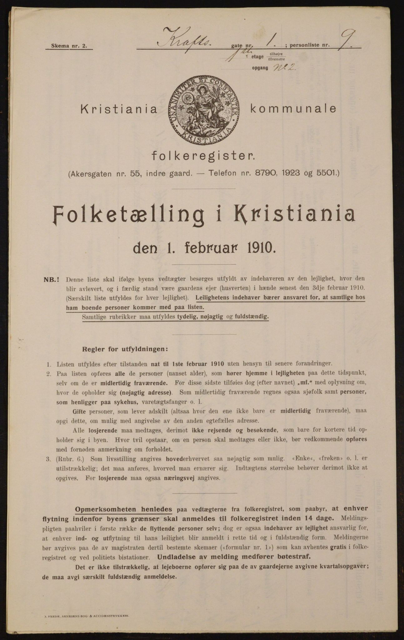 OBA, Kommunal folketelling 1.2.1910 for Kristiania, 1910, s. 52330