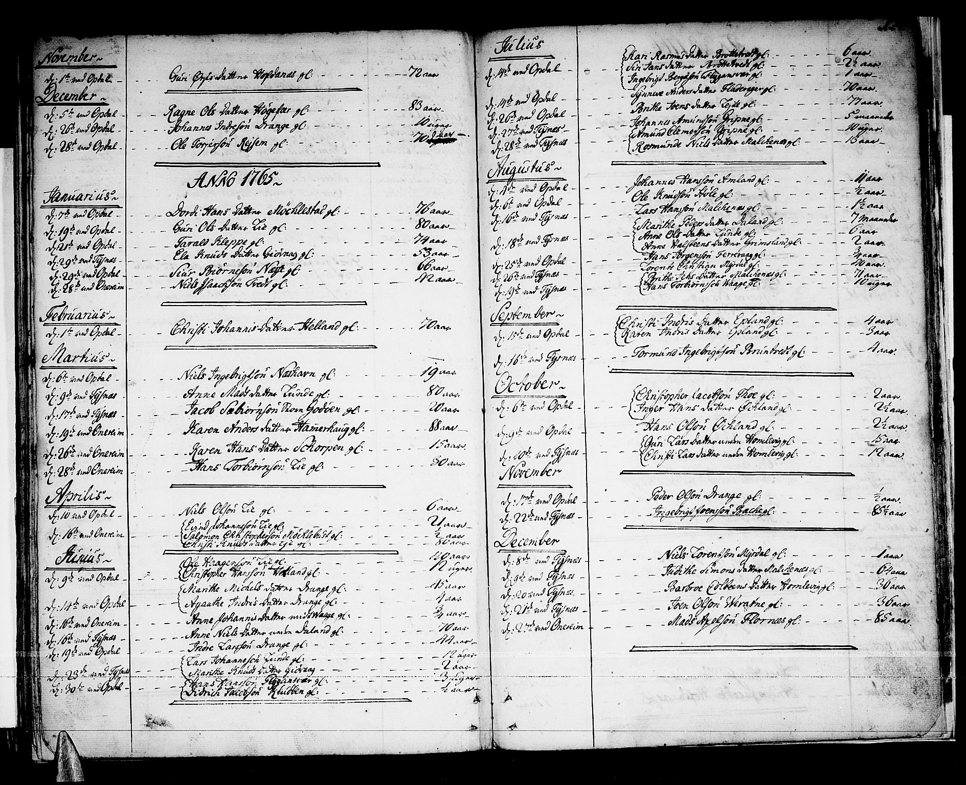 Tysnes sokneprestembete, SAB/A-78601/H/Haa: Ministerialbok nr. A 5, 1762-1793, s. 124