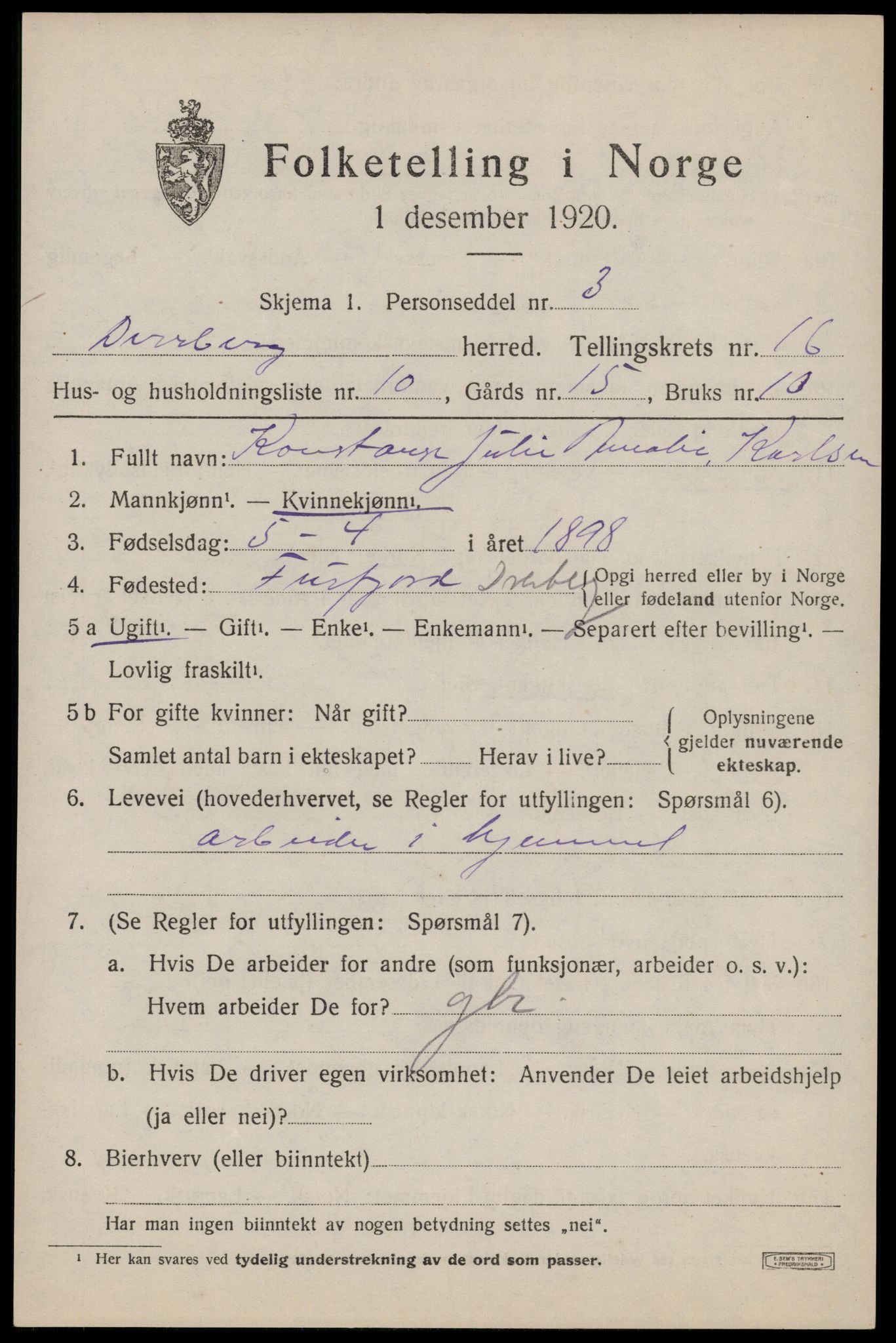 SAT, Folketelling 1920 for 1872 Dverberg herred, 1920, s. 11690