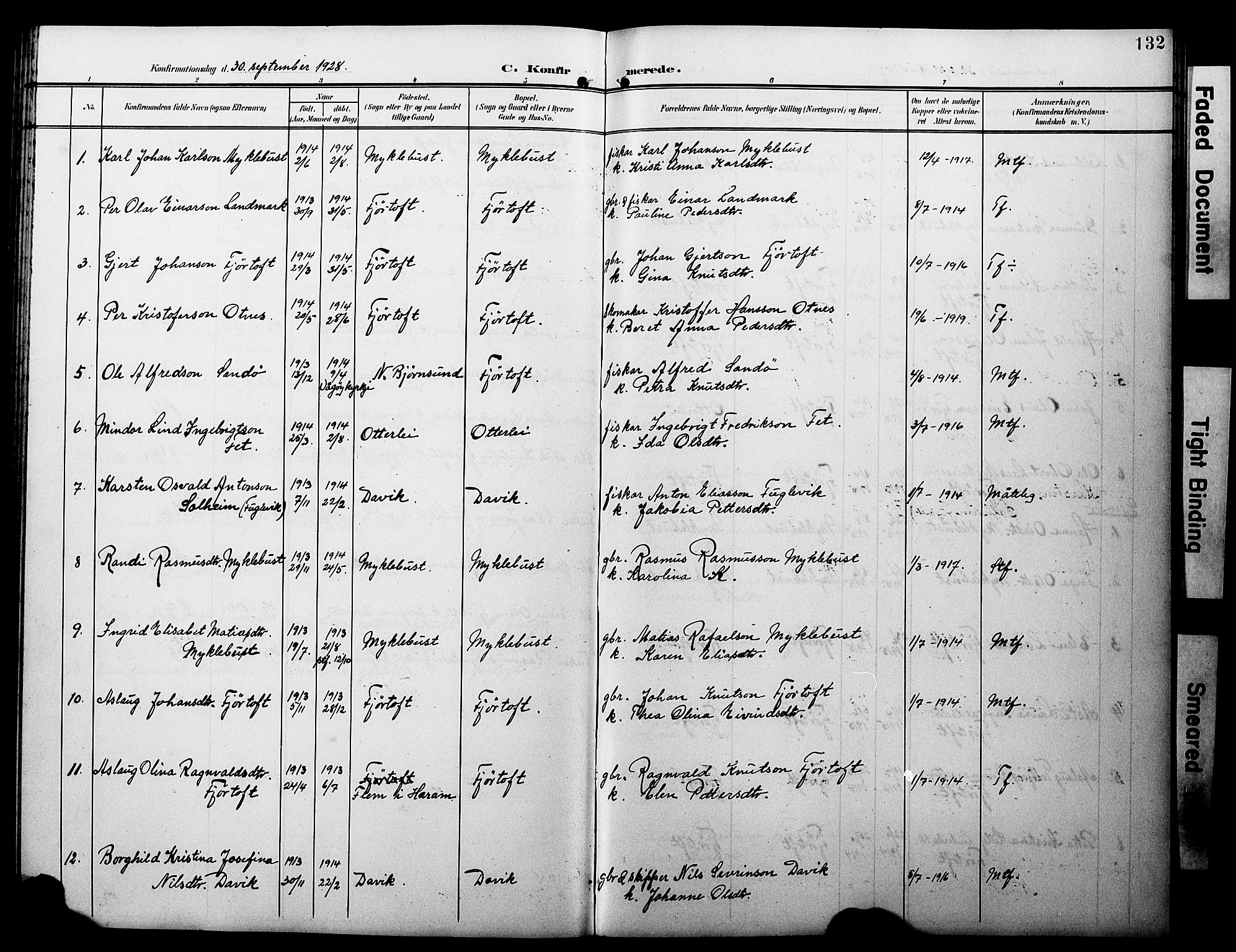 Ministerialprotokoller, klokkerbøker og fødselsregistre - Møre og Romsdal, AV/SAT-A-1454/538/L0524: Klokkerbok nr. 538C02, 1901-1931, s. 132