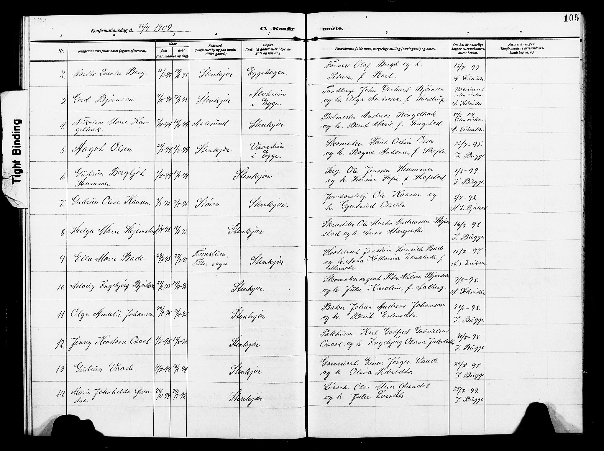 Ministerialprotokoller, klokkerbøker og fødselsregistre - Nord-Trøndelag, SAT/A-1458/739/L0376: Klokkerbok nr. 739C04, 1908-1917, s. 105