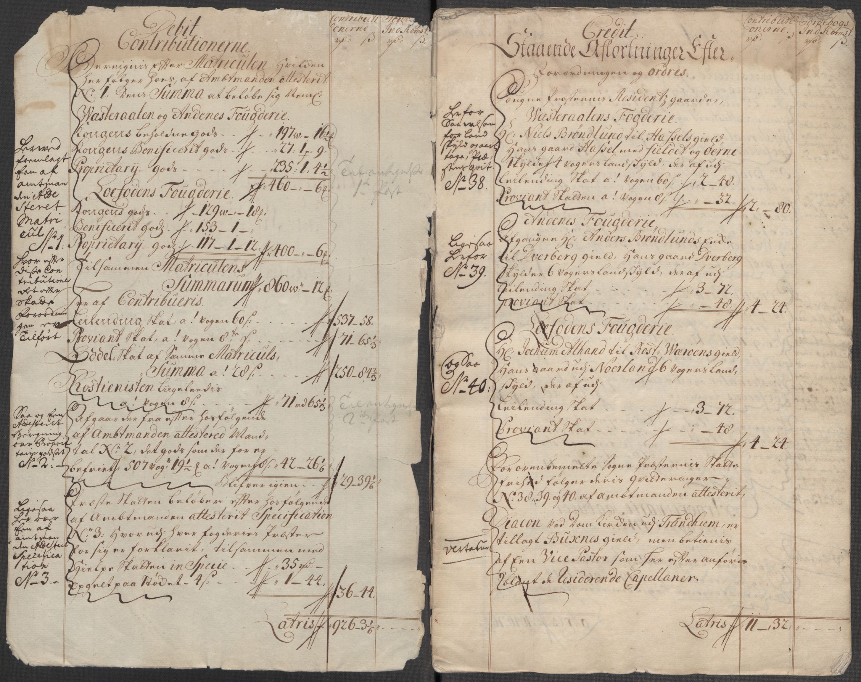 Rentekammeret inntil 1814, Reviderte regnskaper, Fogderegnskap, AV/RA-EA-4092/R67/L4681: Fogderegnskap Vesterålen, Andenes og Lofoten, 1715, s. 6