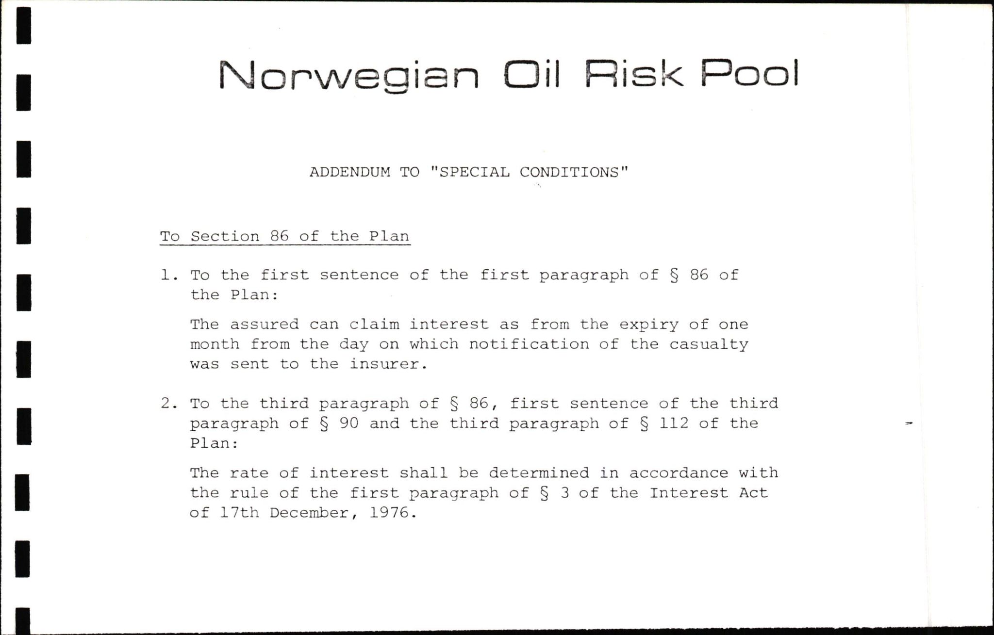 Pa 1503 - Stavanger Drilling AS, AV/SAST-A-101906/2/E/Ec/Eca/L0009: Forsikring, 1975-1980