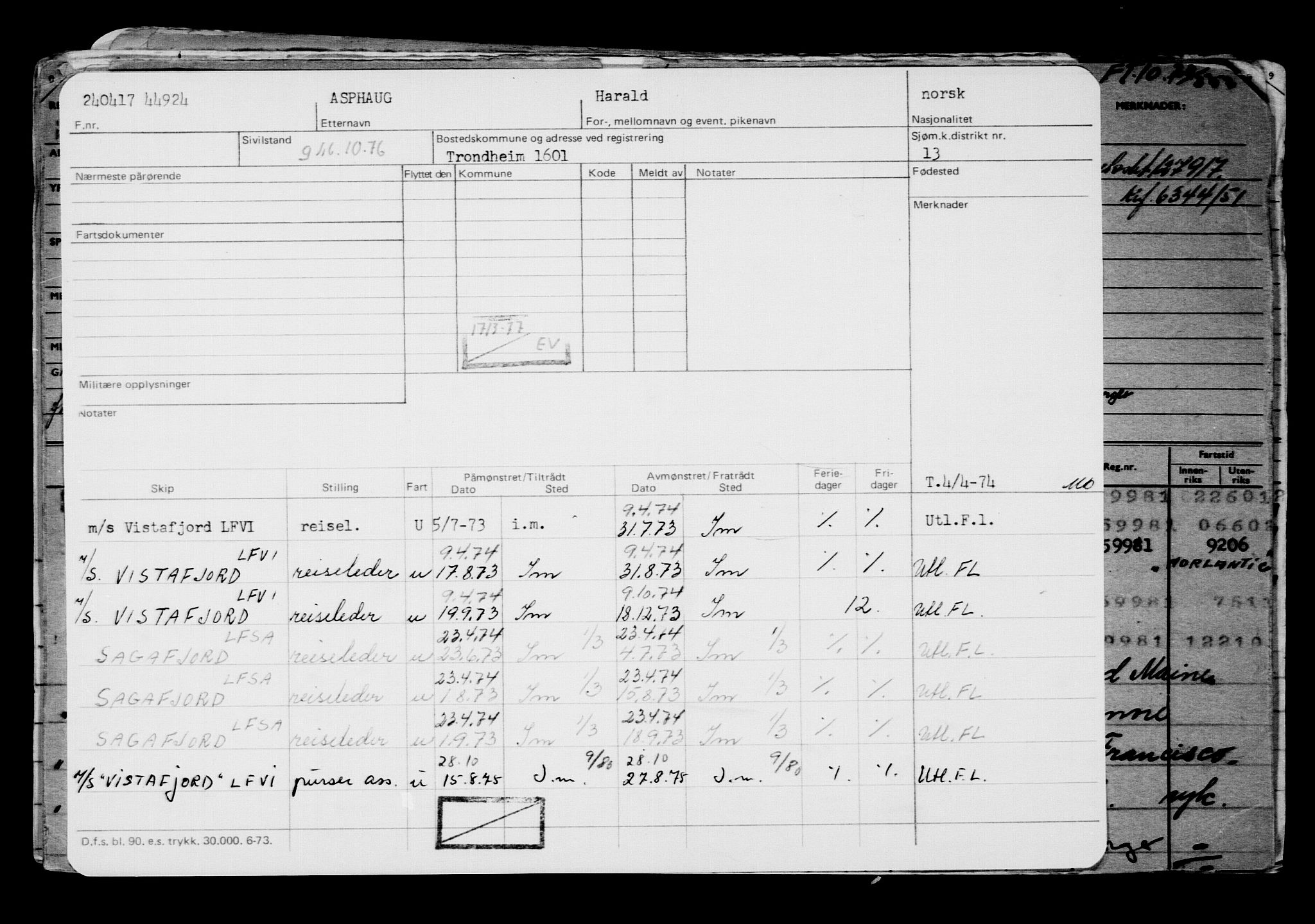 Direktoratet for sjømenn, RA/S-3545/G/Gb/L0148: Hovedkort, 1917, s. 98