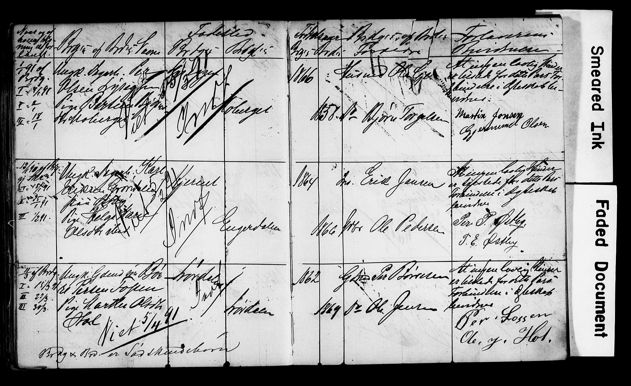 Trysil prestekontor, AV/SAH-PREST-046/I/Ie: Lysningsprotokoll nr. 1, 1882-1899